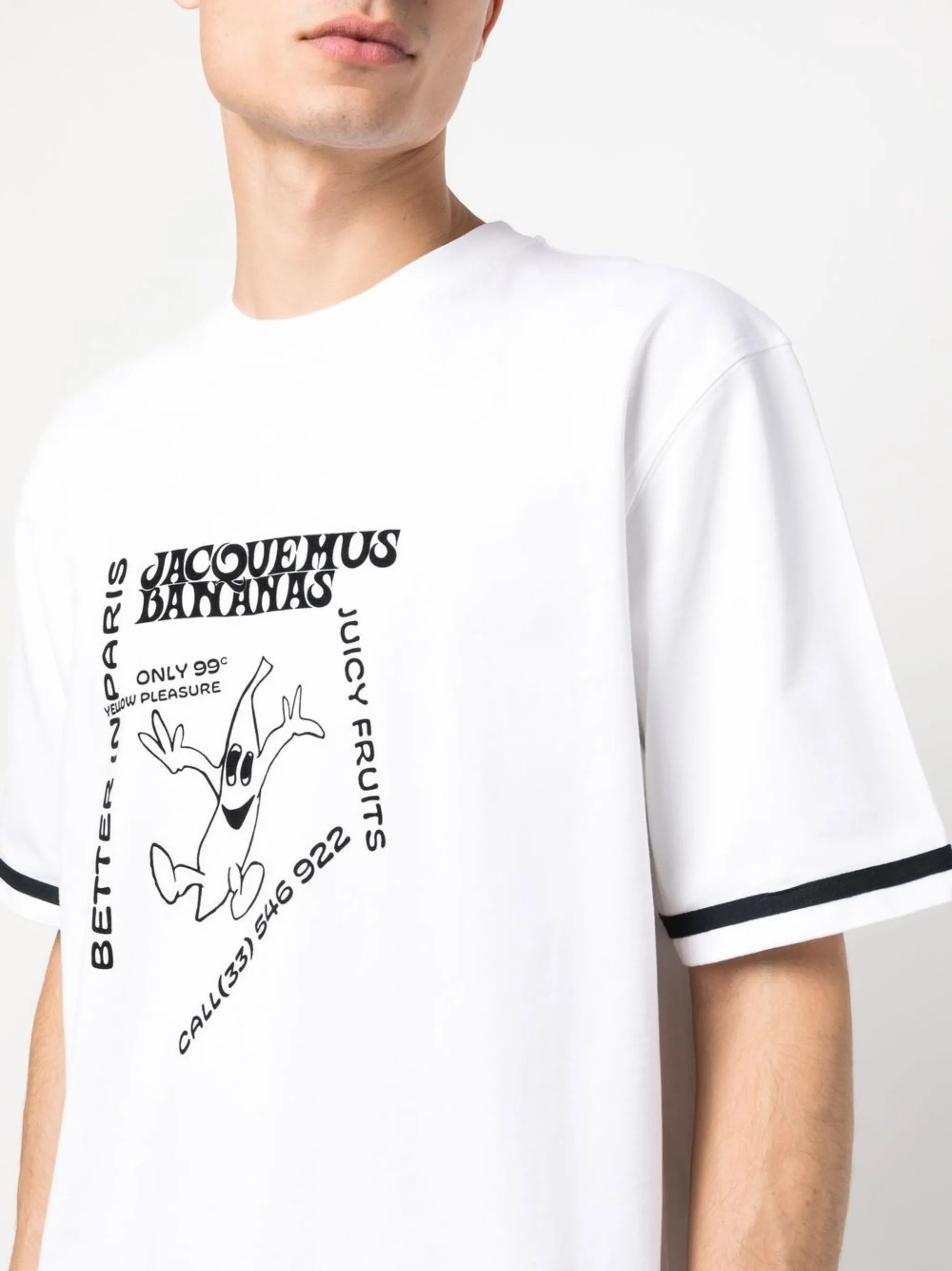 Banana-print boxy-cut T-shirt