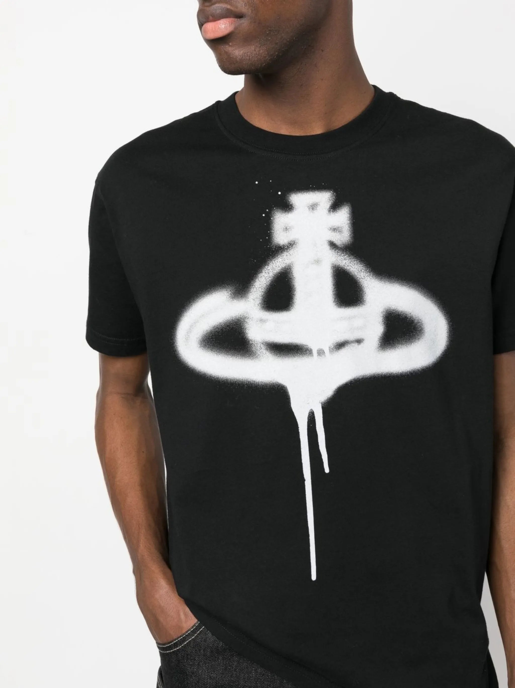 Orb spray-print T-shirt