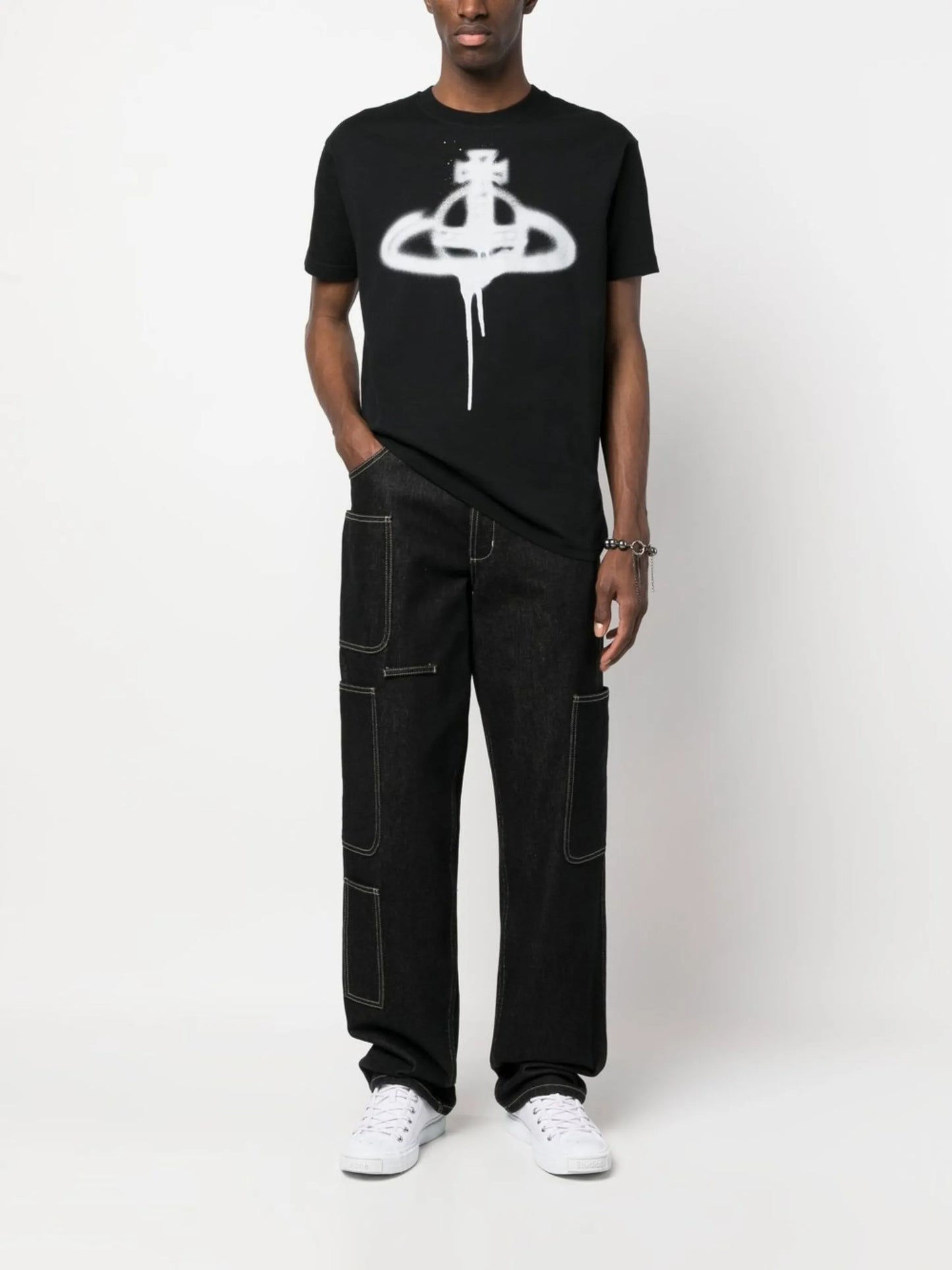 Orb spray-print T-shirt