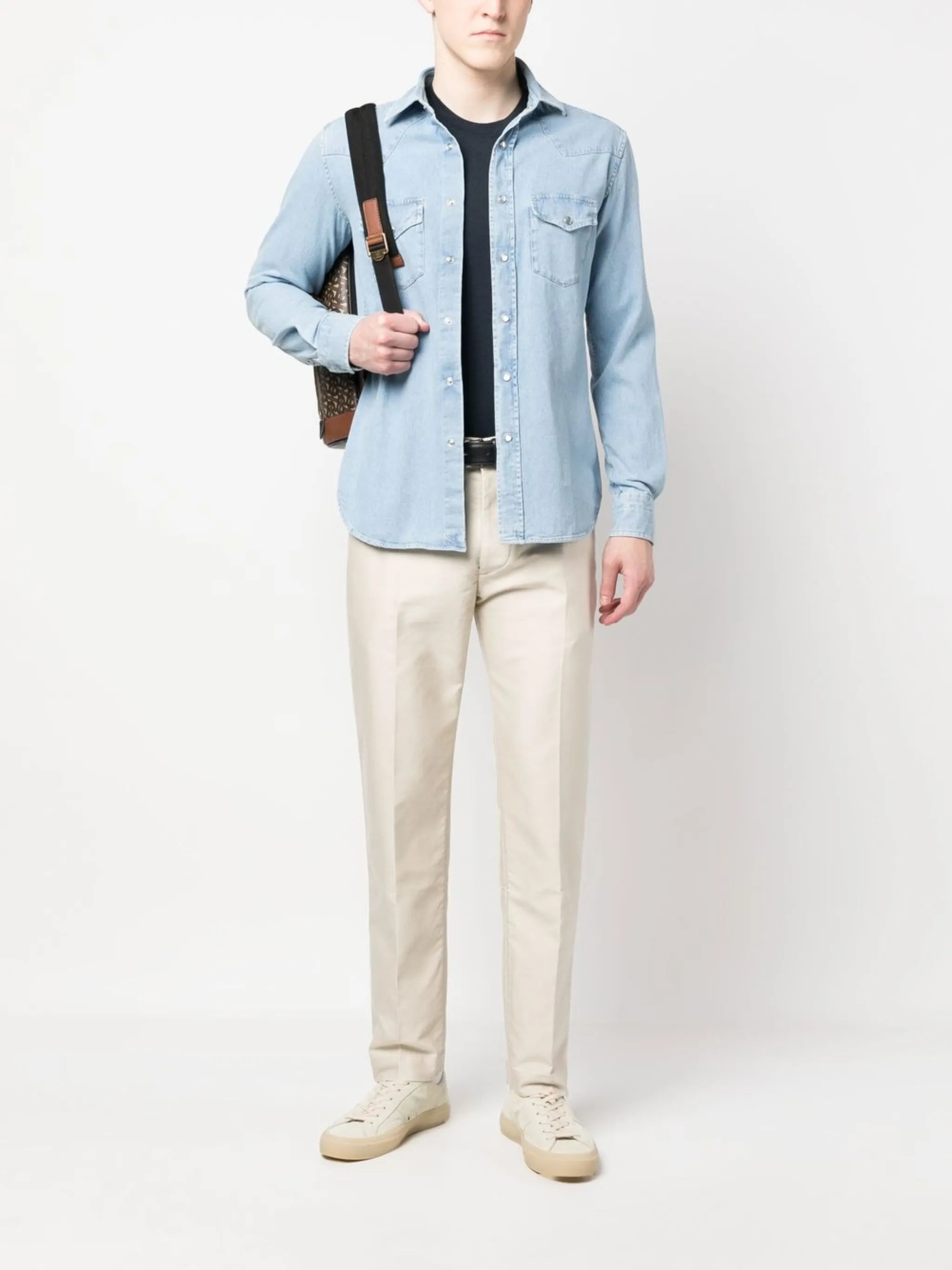 long-sleeve denim shirt