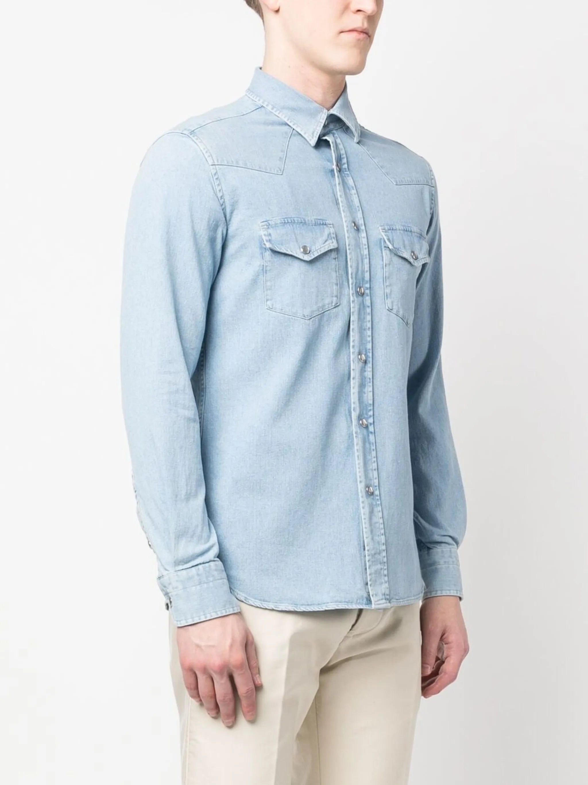 long-sleeve denim shirt