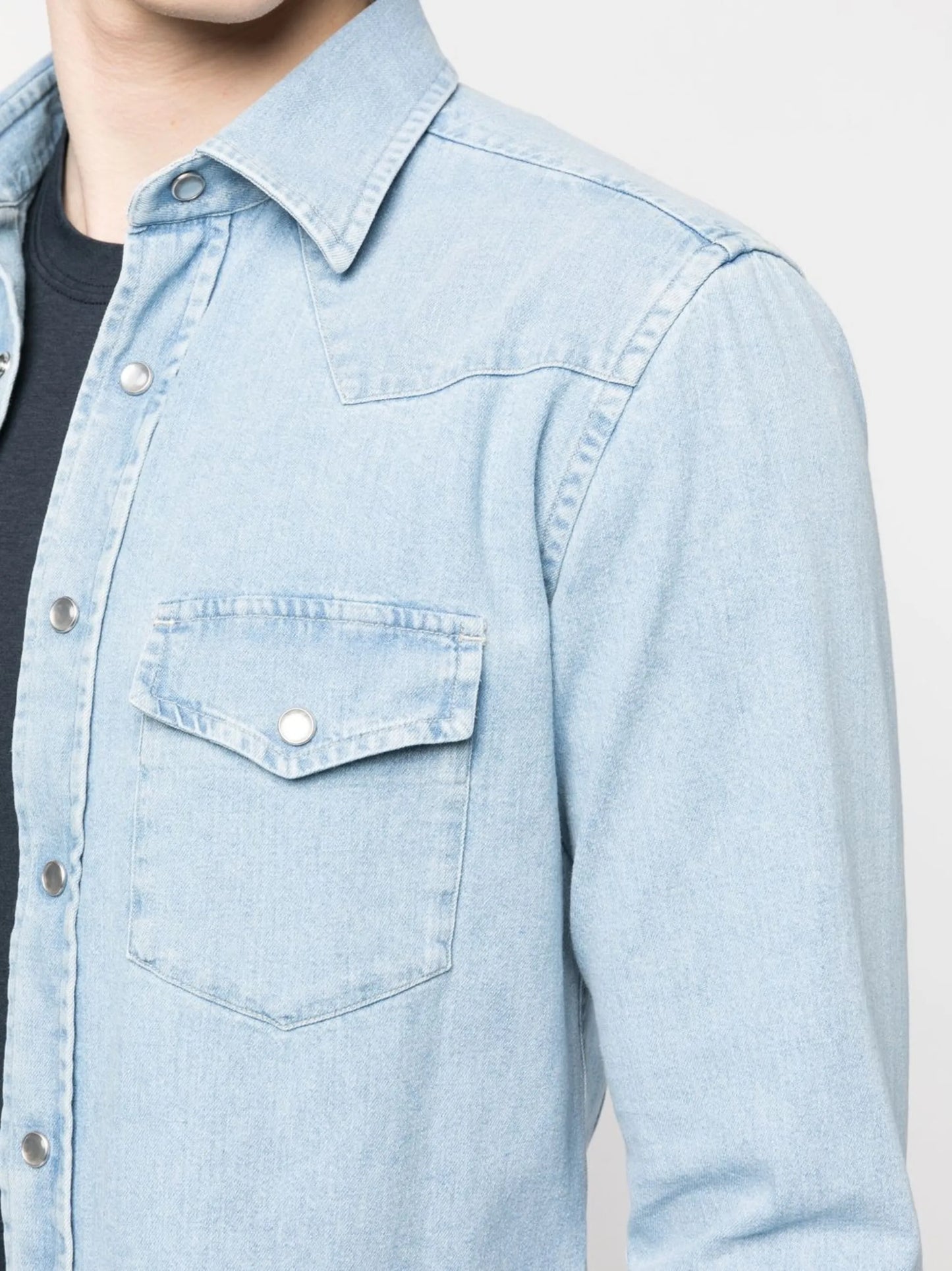 long-sleeve denim shirt