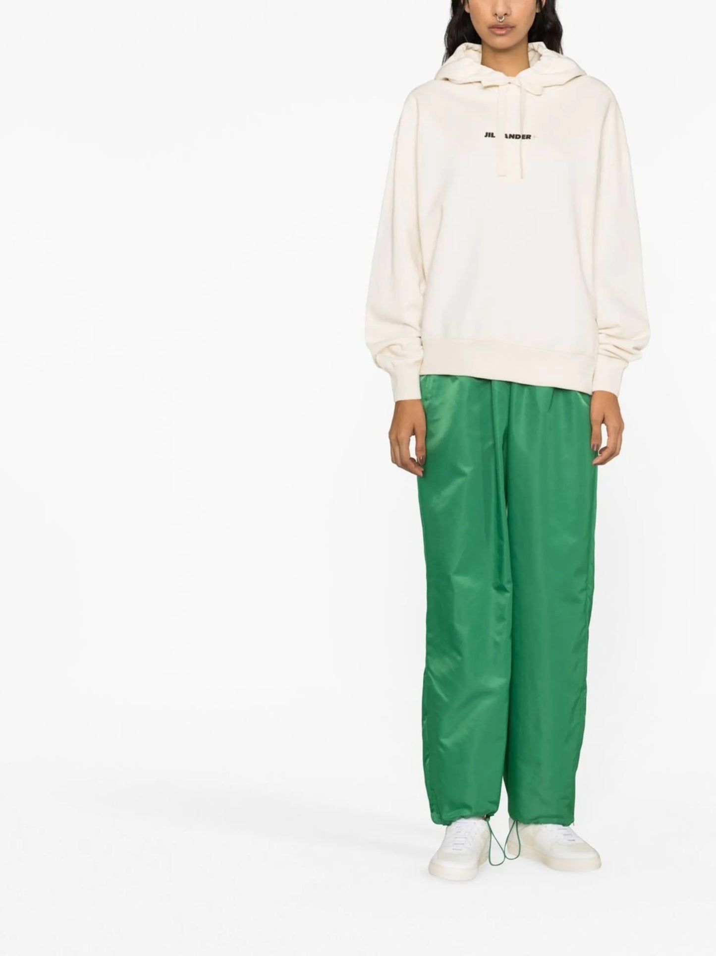 logo-print drawstring hoodie