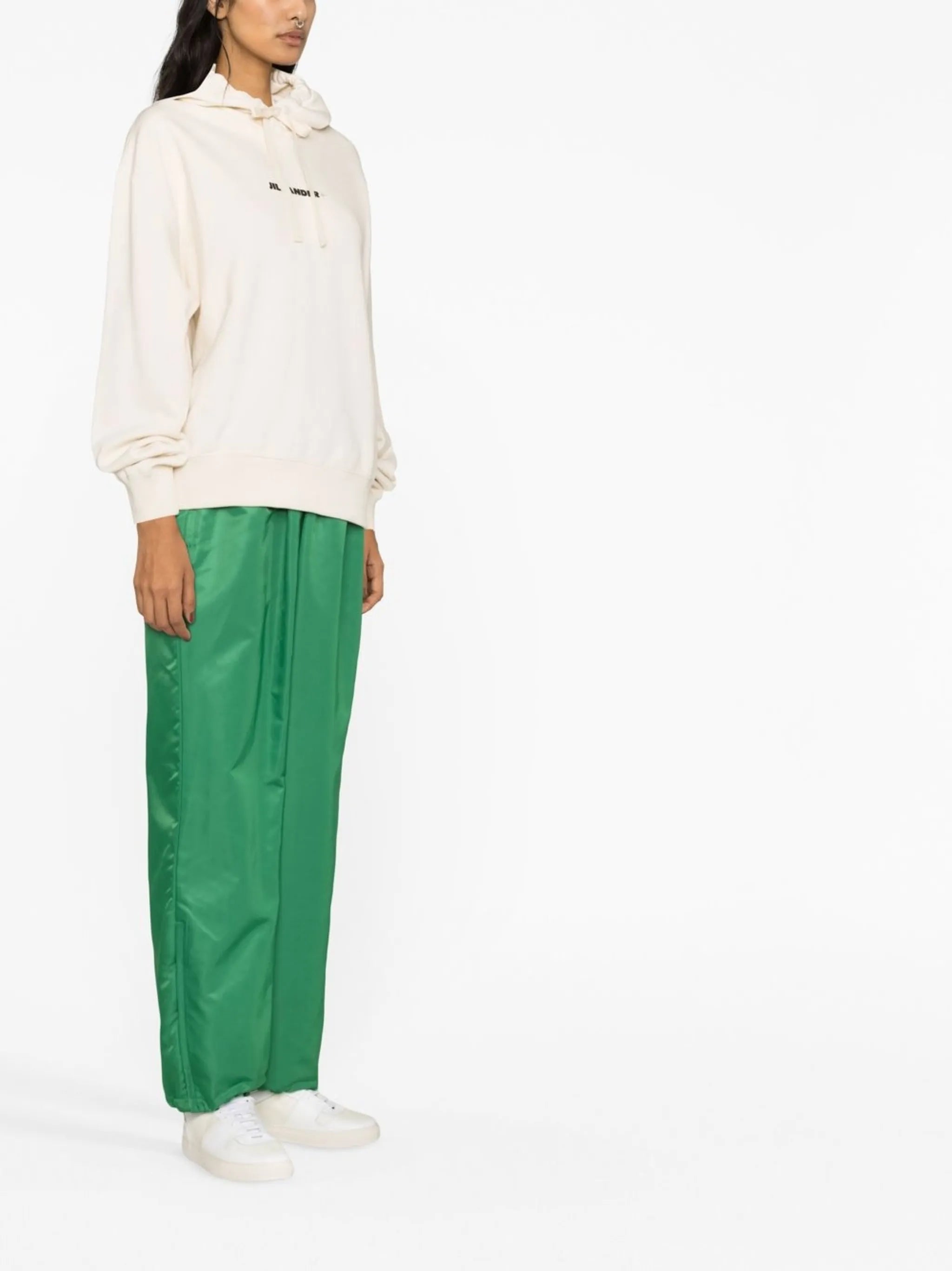 logo-print drawstring hoodie