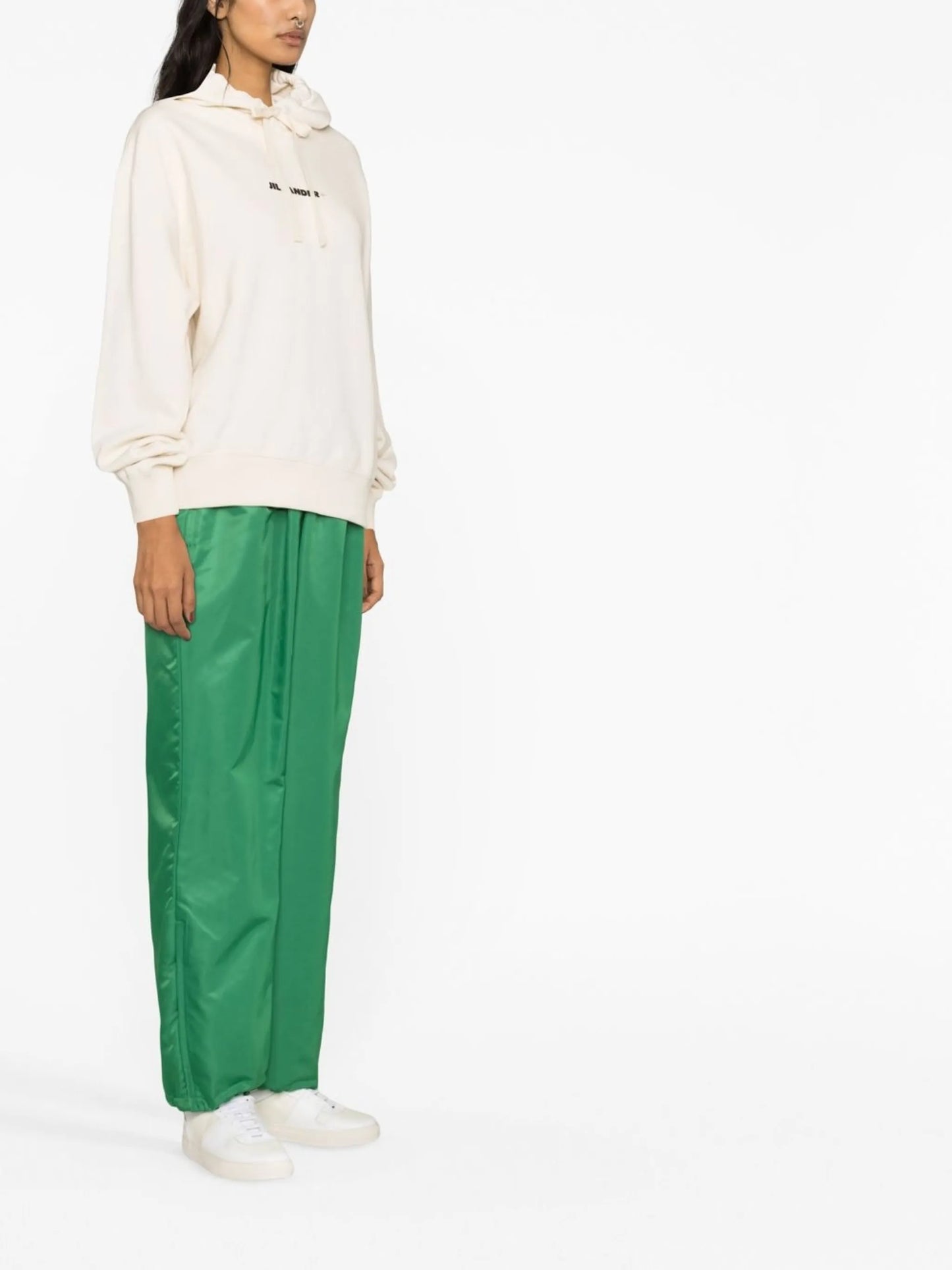 logo-print drawstring hoodie