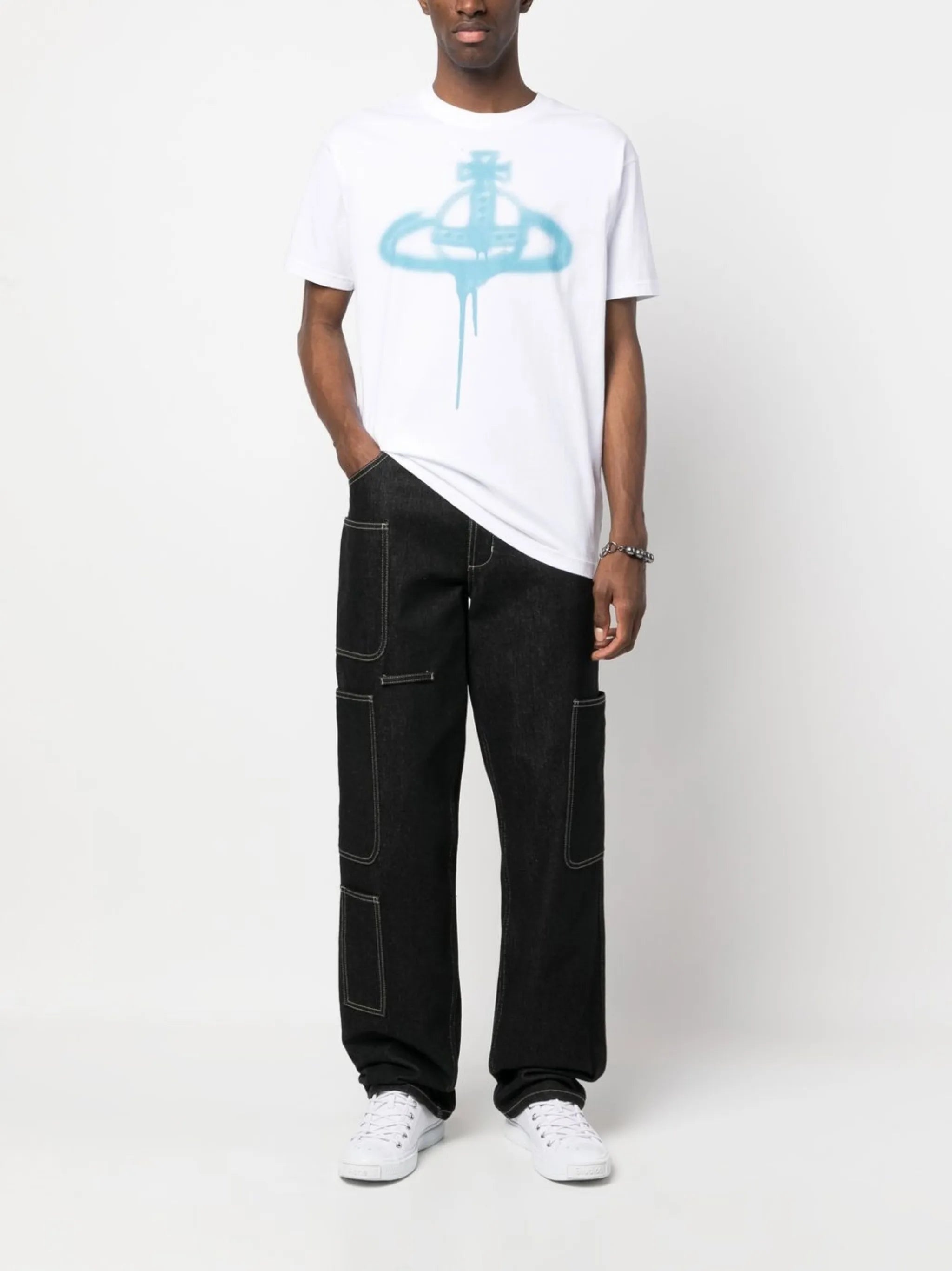 Orb spray-print T-shirt