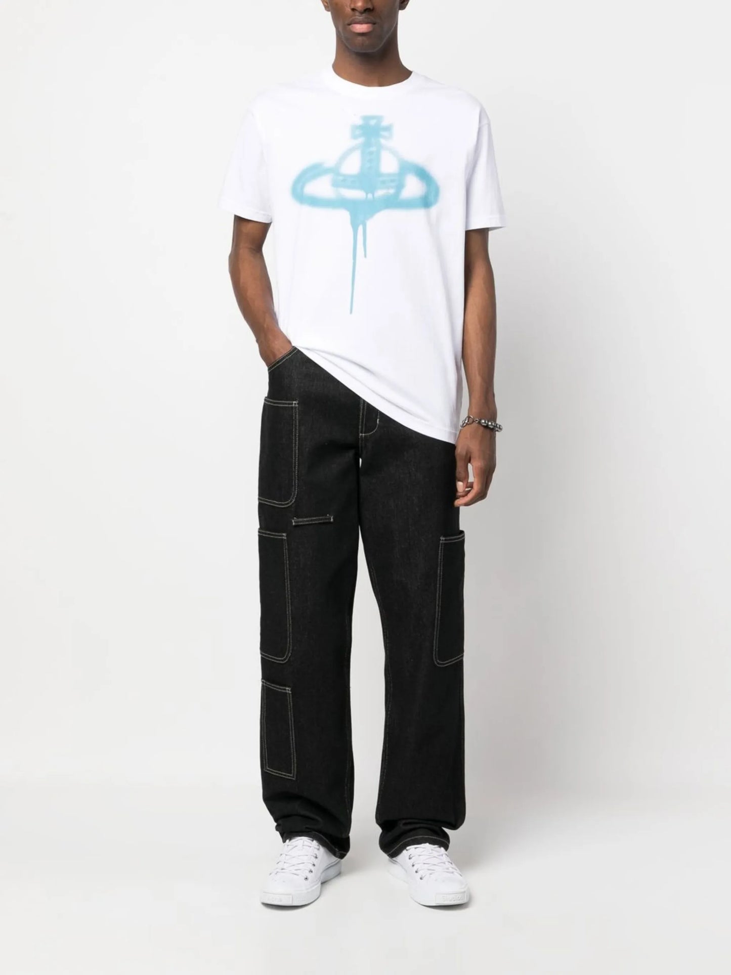 Orb spray-print T-shirt
