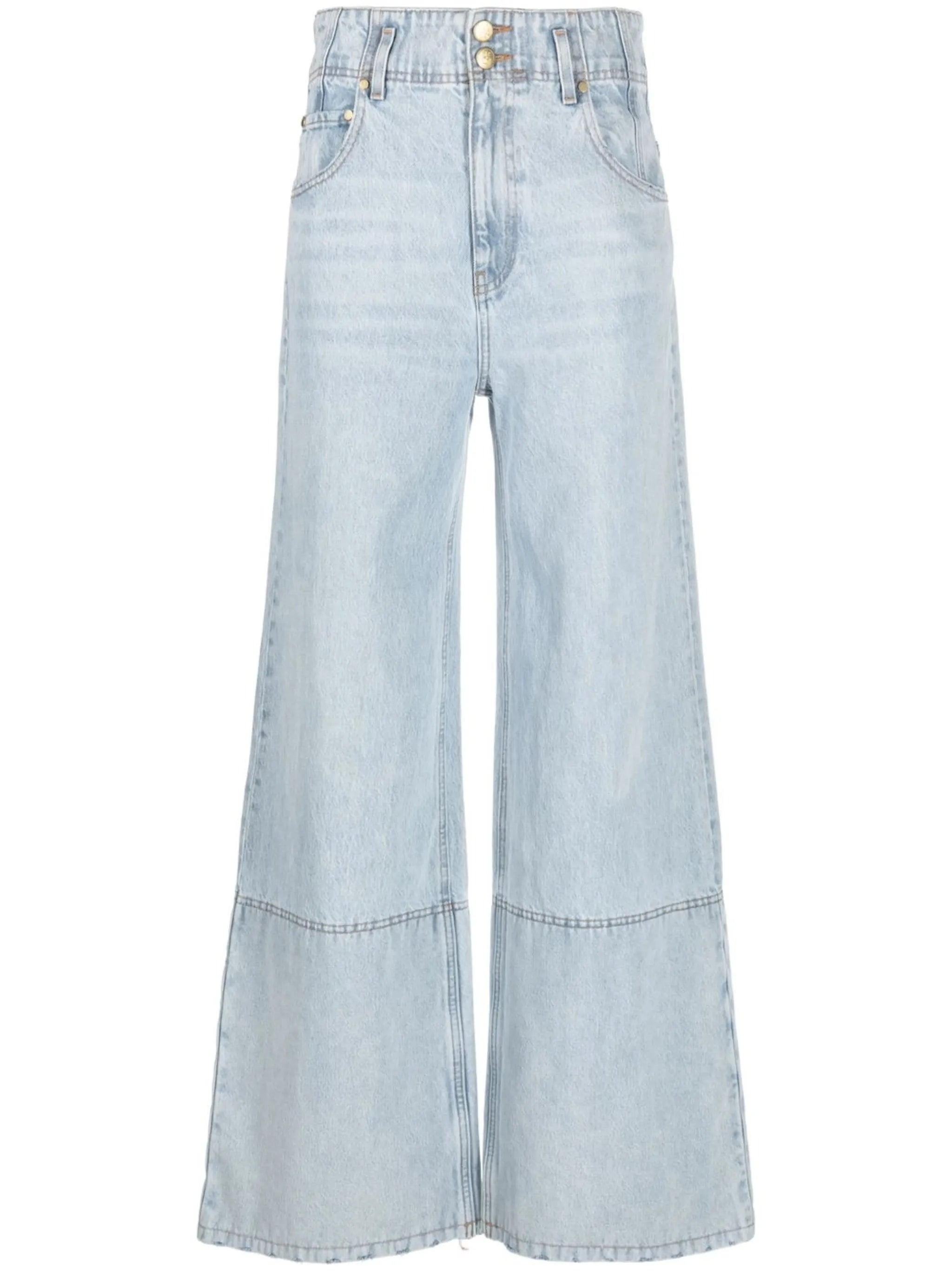 high-waisted wide-leg jeans
