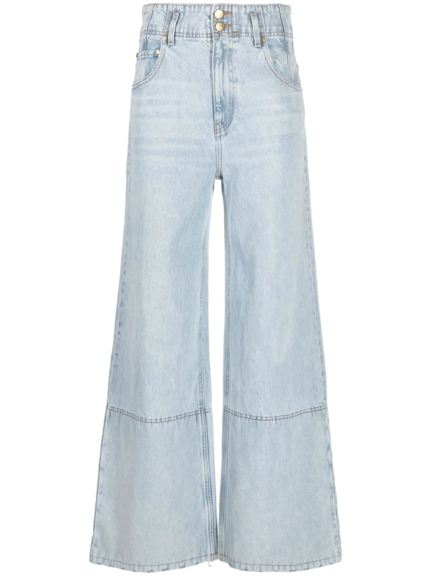 high-waisted wide-leg jeans