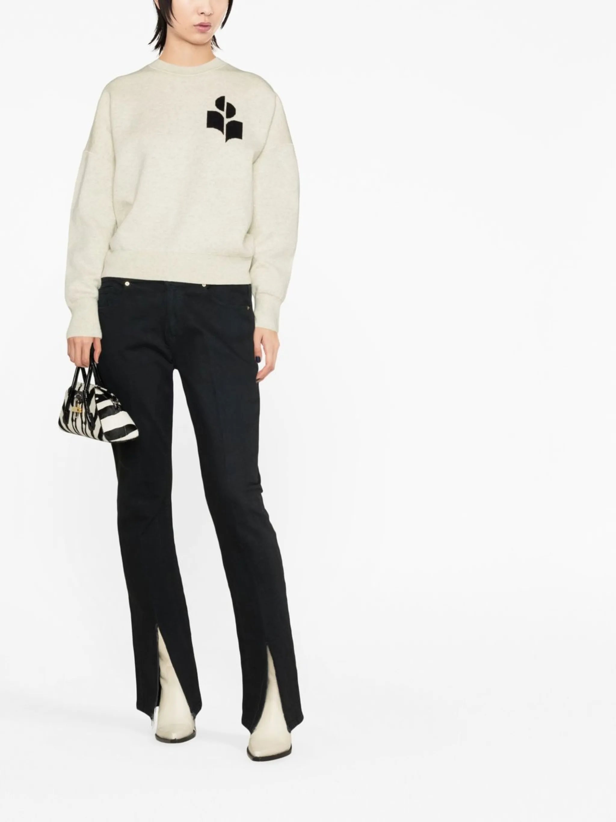 Atlee intarsia-knit relaxed jumper