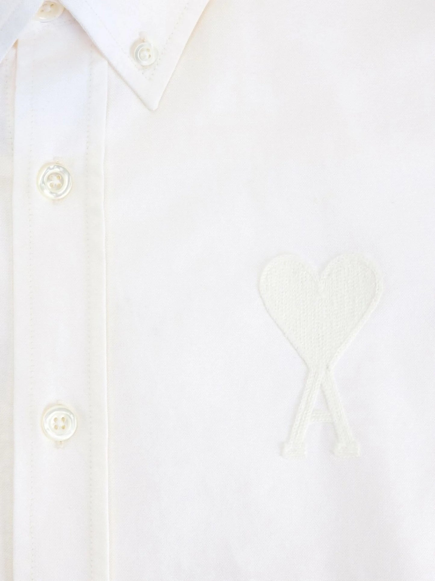 embroidered-logo button-down shirt