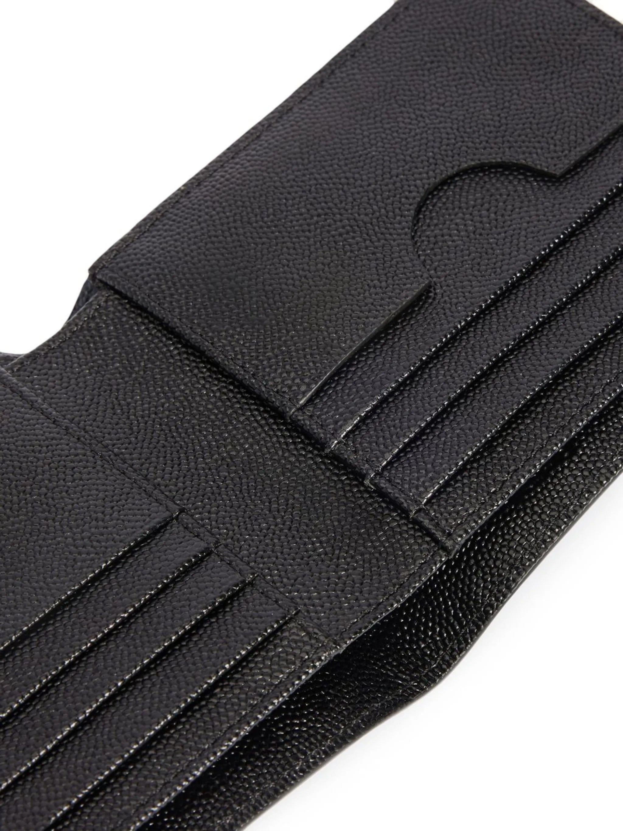 bi-fold logo-plaque wallet