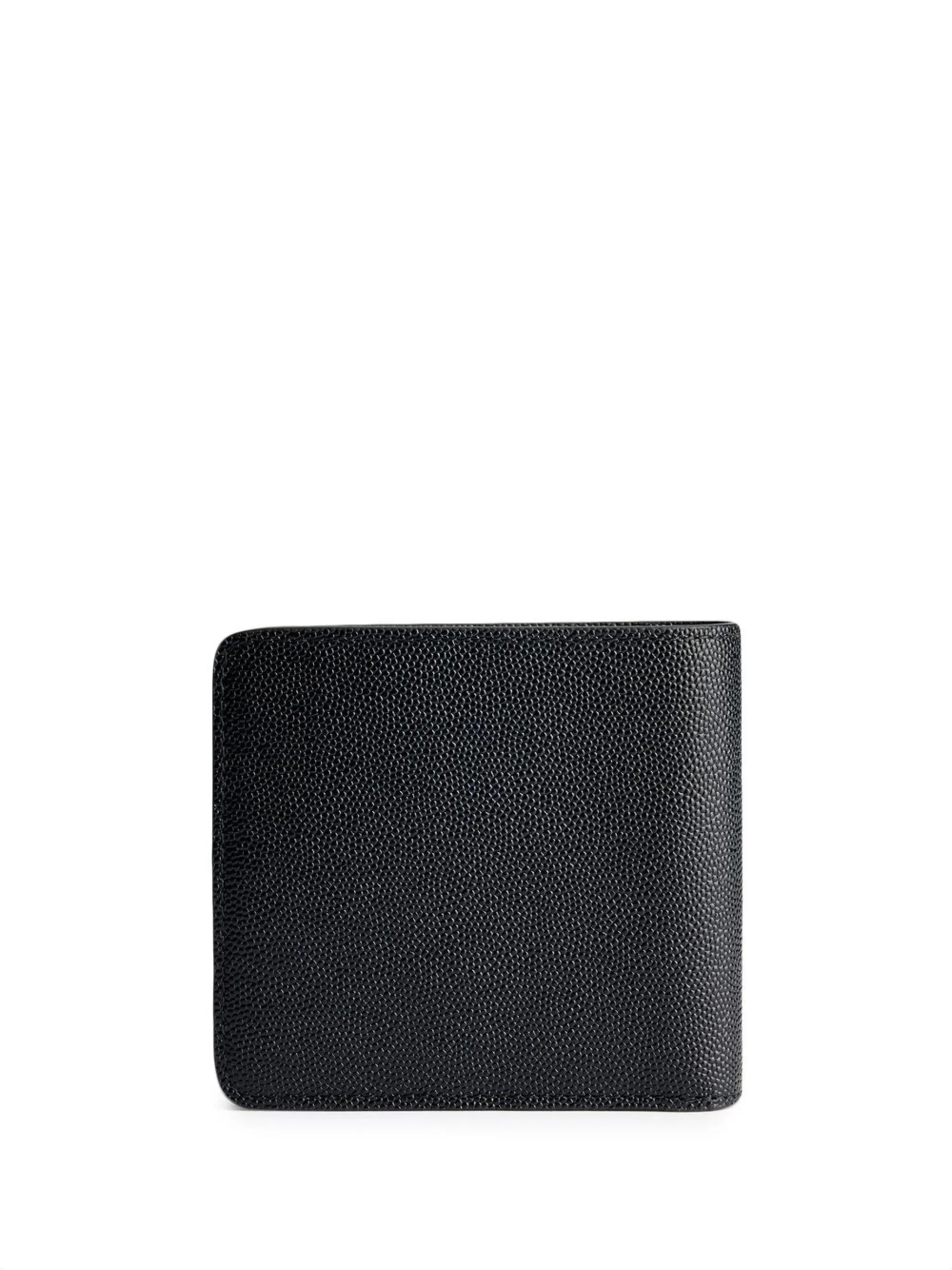 bi-fold logo-plaque wallet
