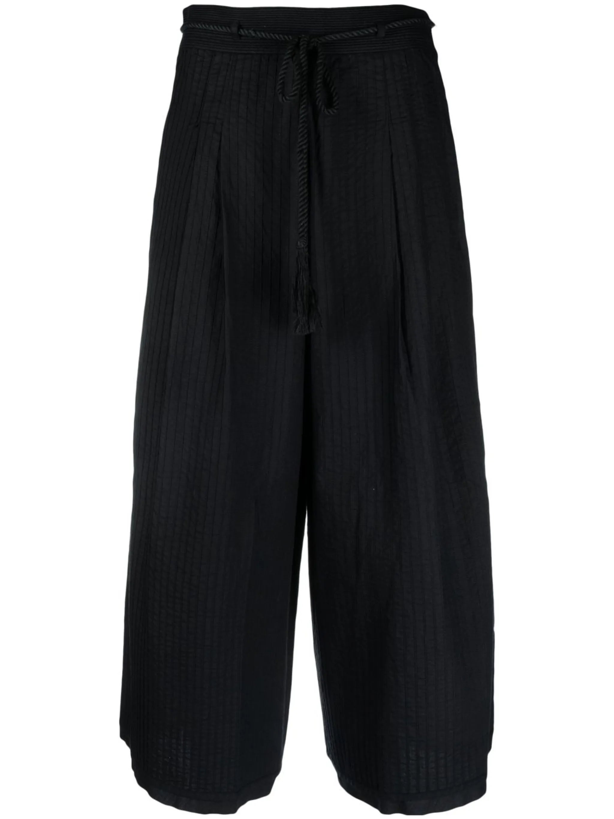 wide-leg cropped trousers