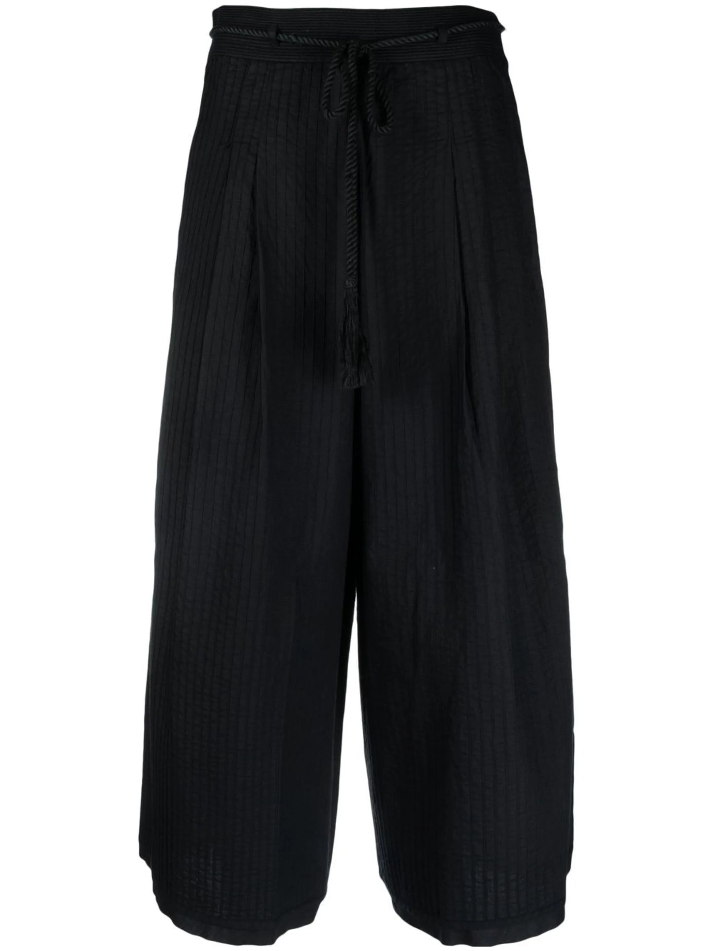 wide-leg cropped trousers