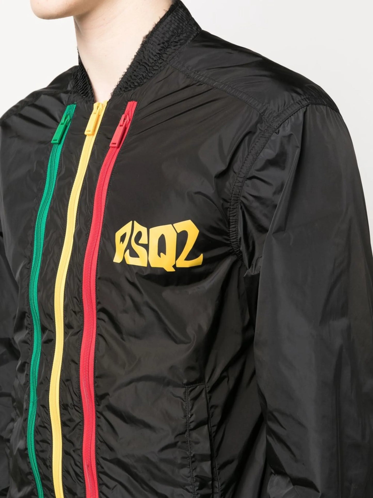 logo-print bomber jacket