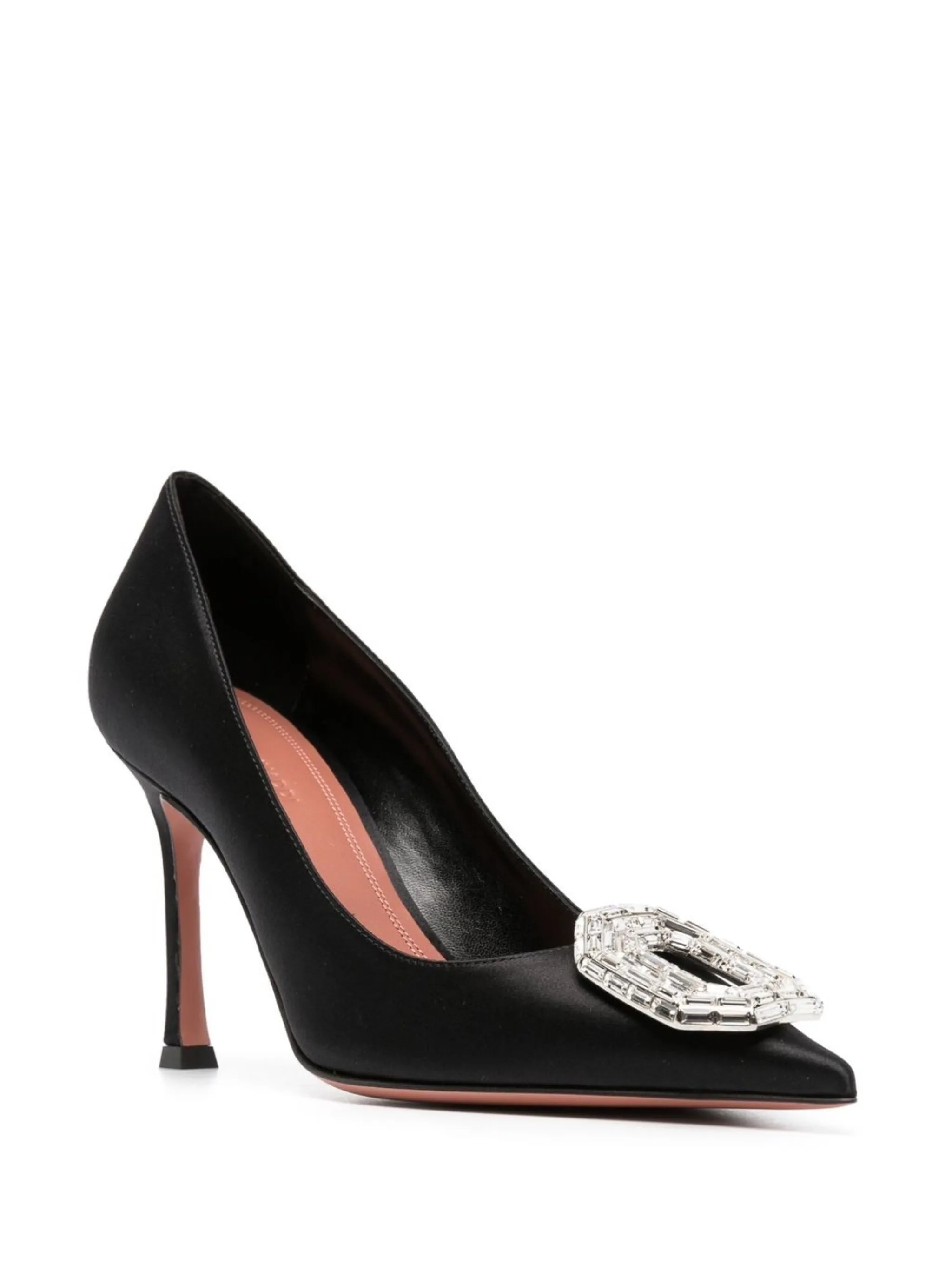 90mm Camelia crystal pumps