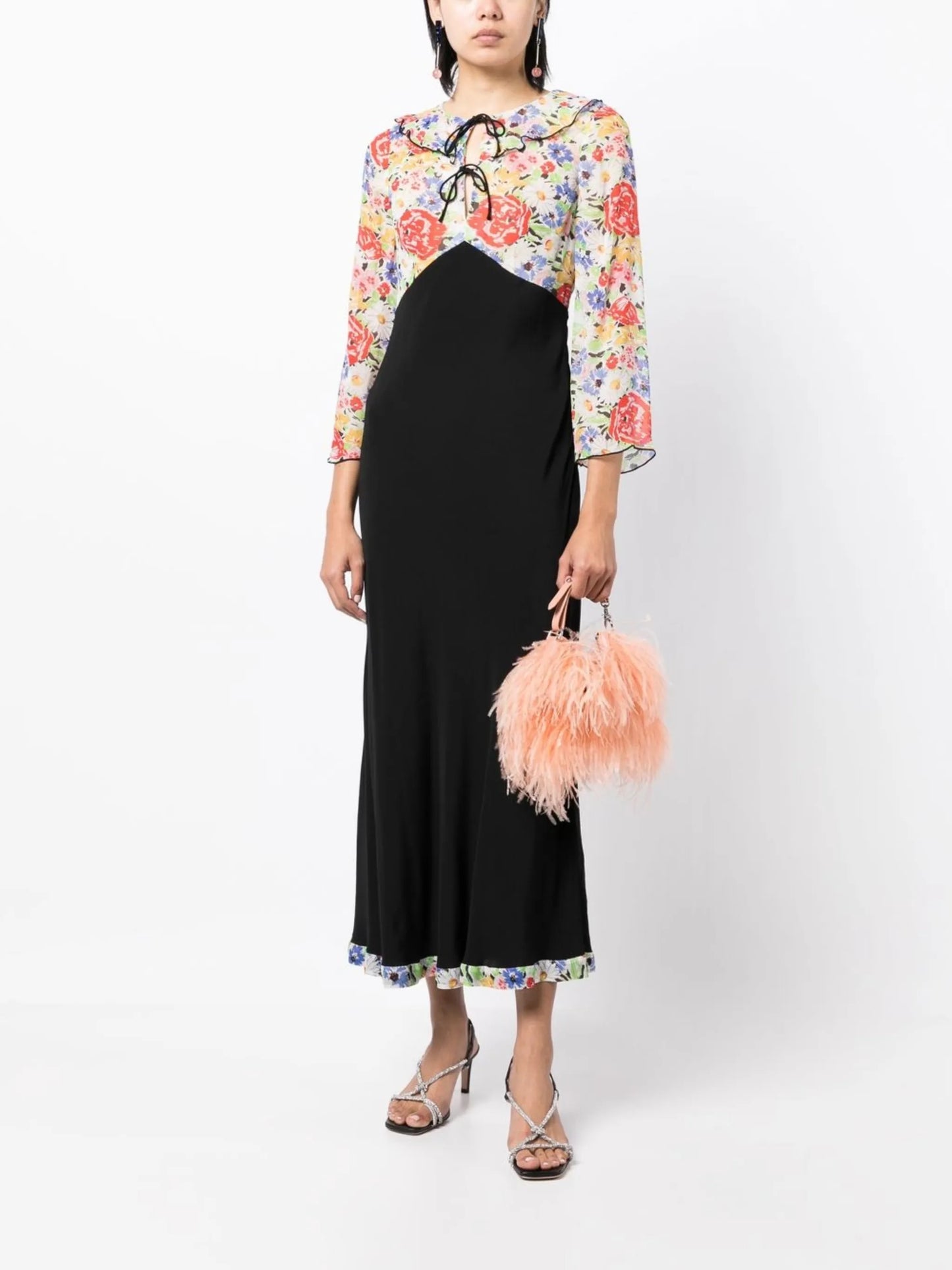 Lora floral-print midi dress