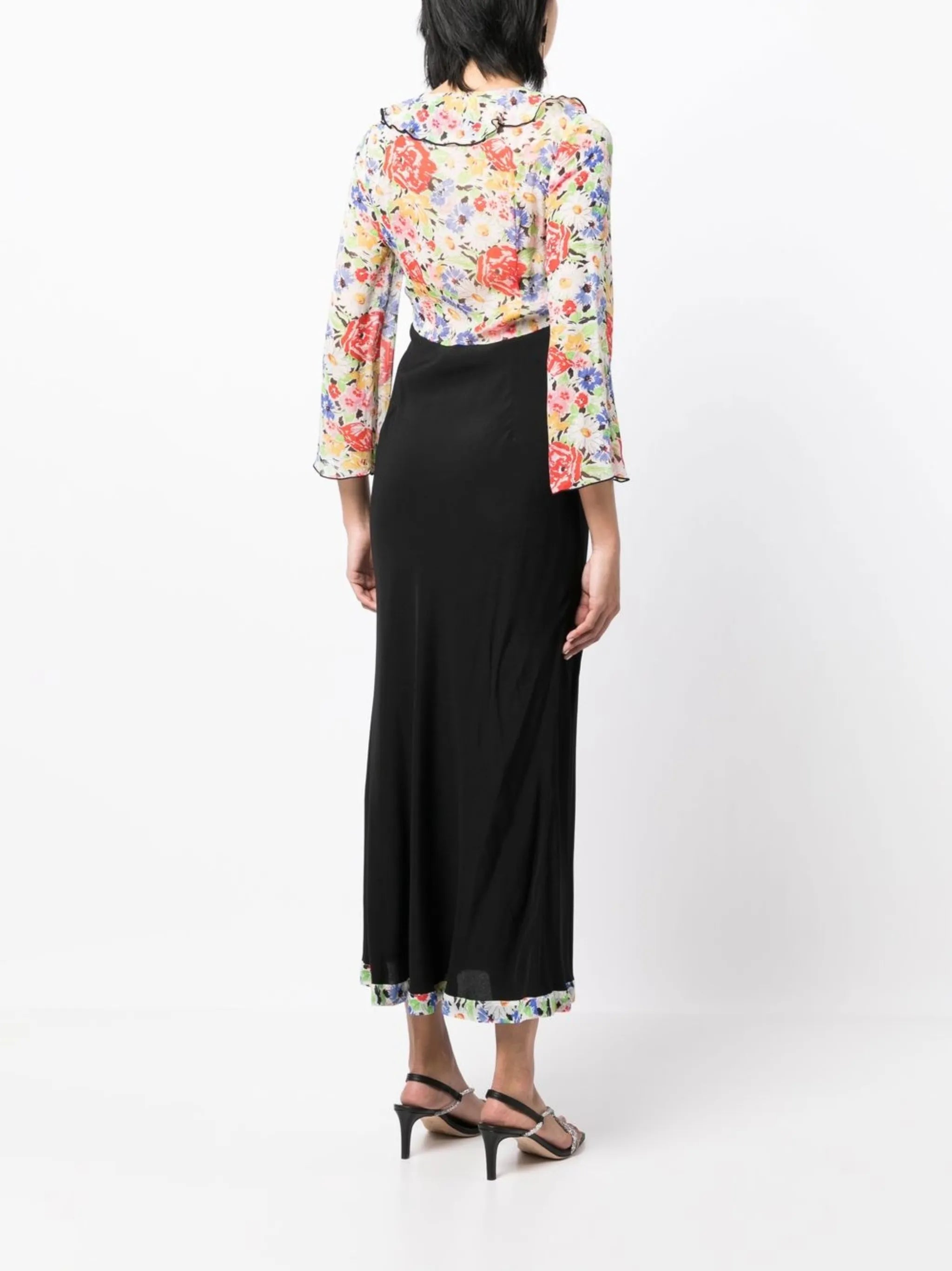 Lora floral-print midi dress