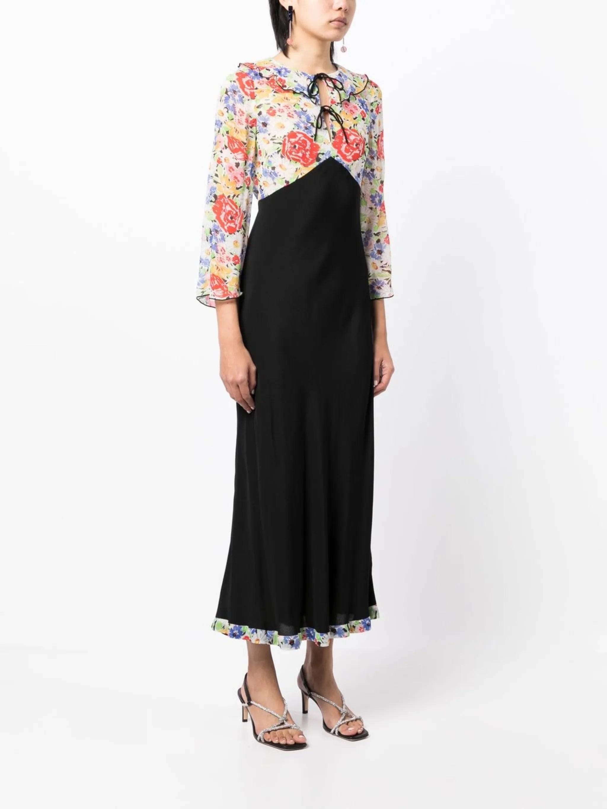Lora floral-print midi dress