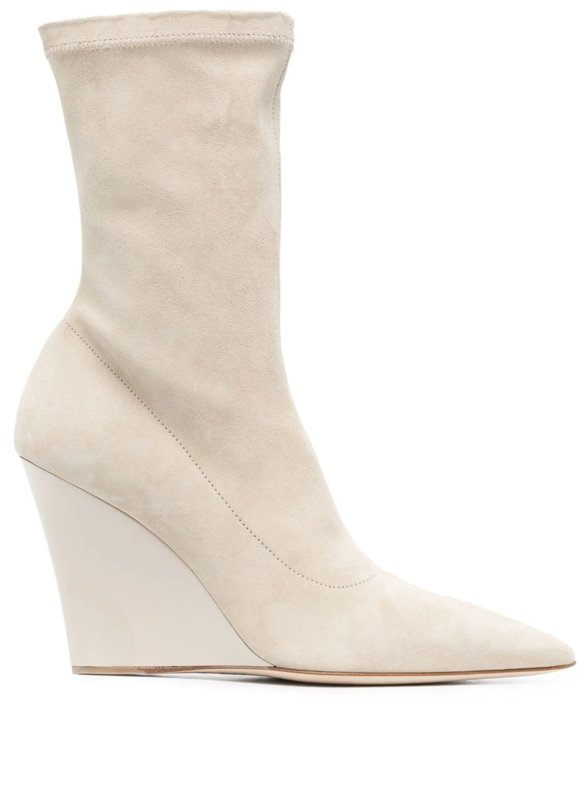 100mm Wanda suede ankle boots