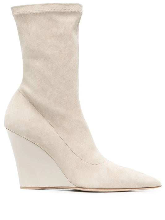 100mm Wanda suede ankle boots