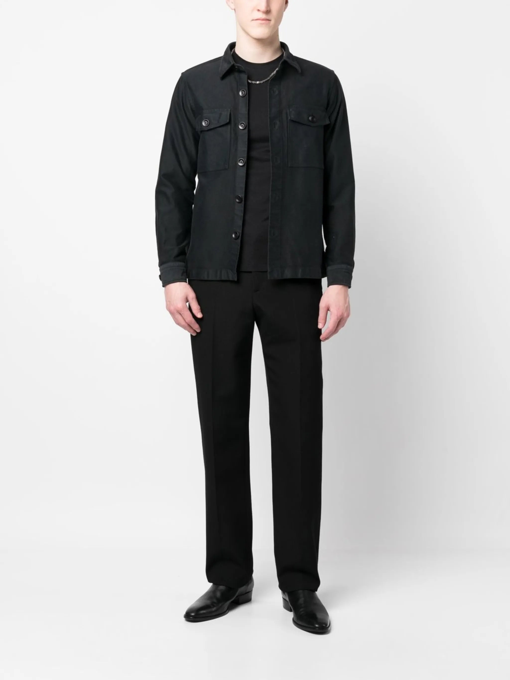 chest flap-pocket detail shirt