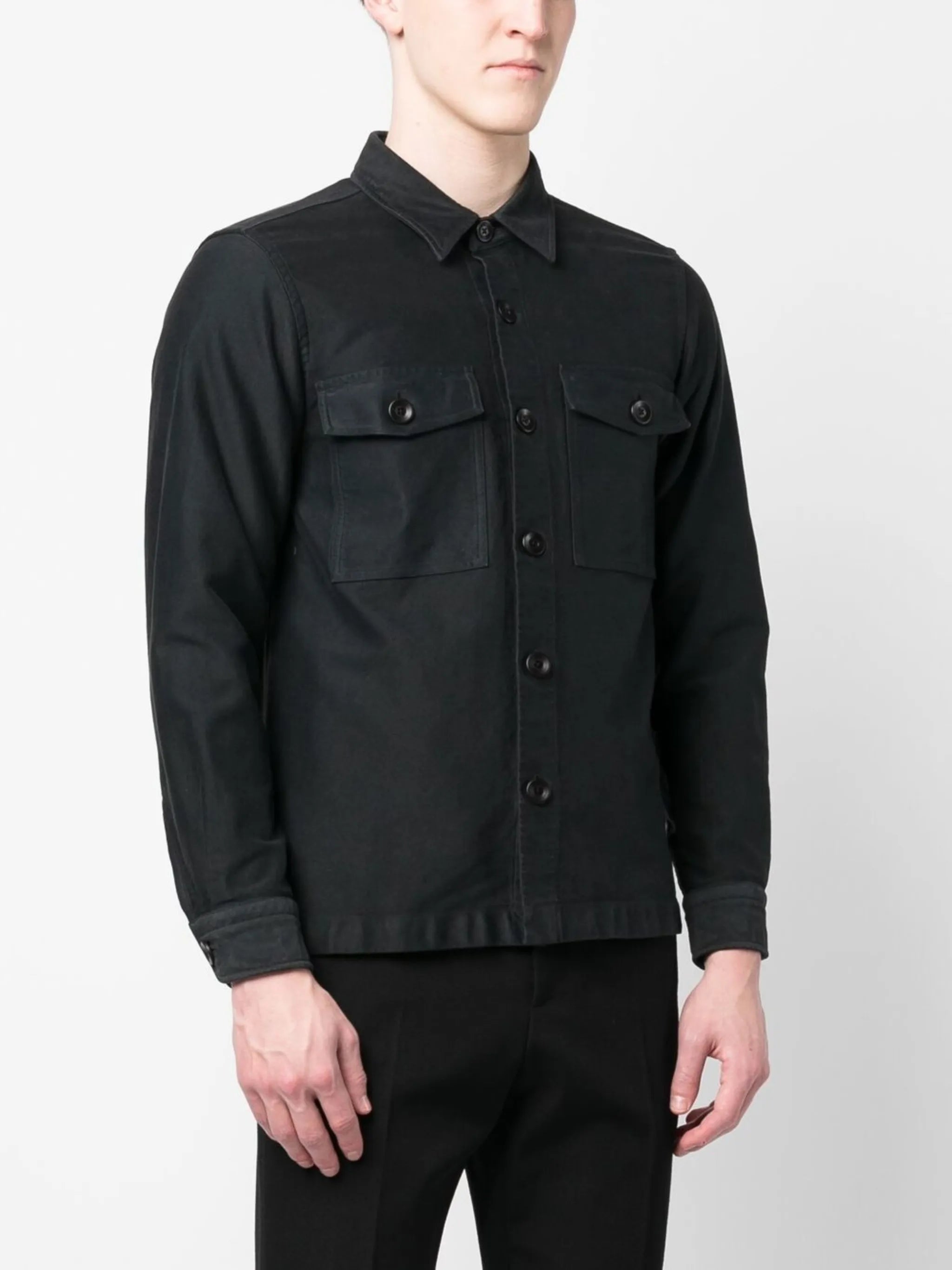 chest flap-pocket detail shirt