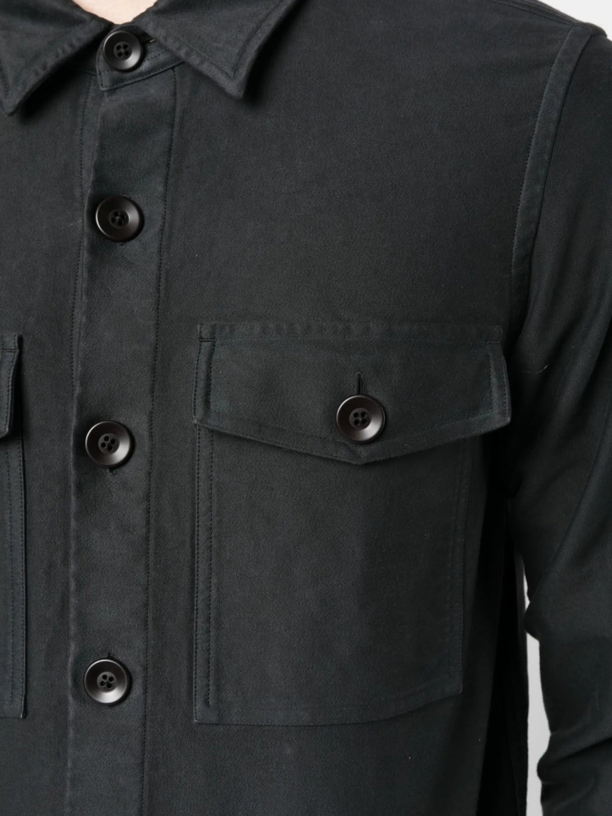 chest flap-pocket detail shirt