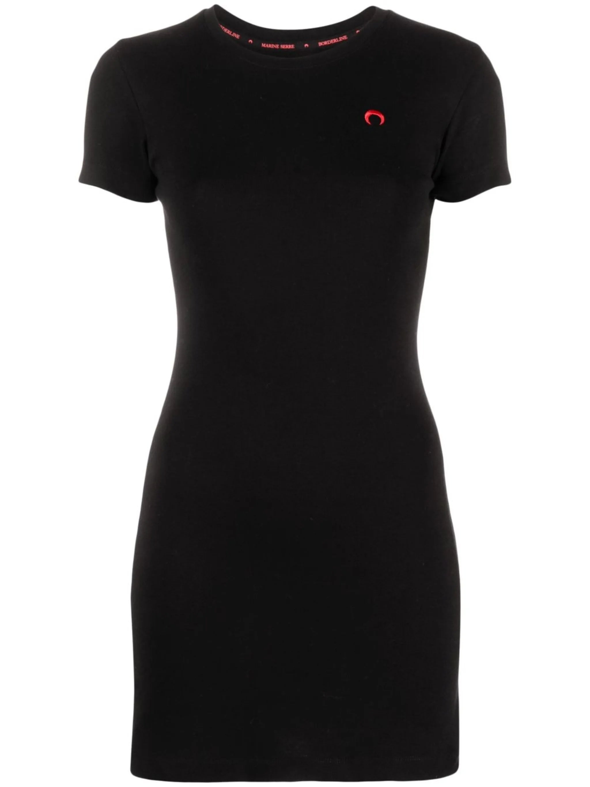 logo-embroidered organic cotton T-shirt dress