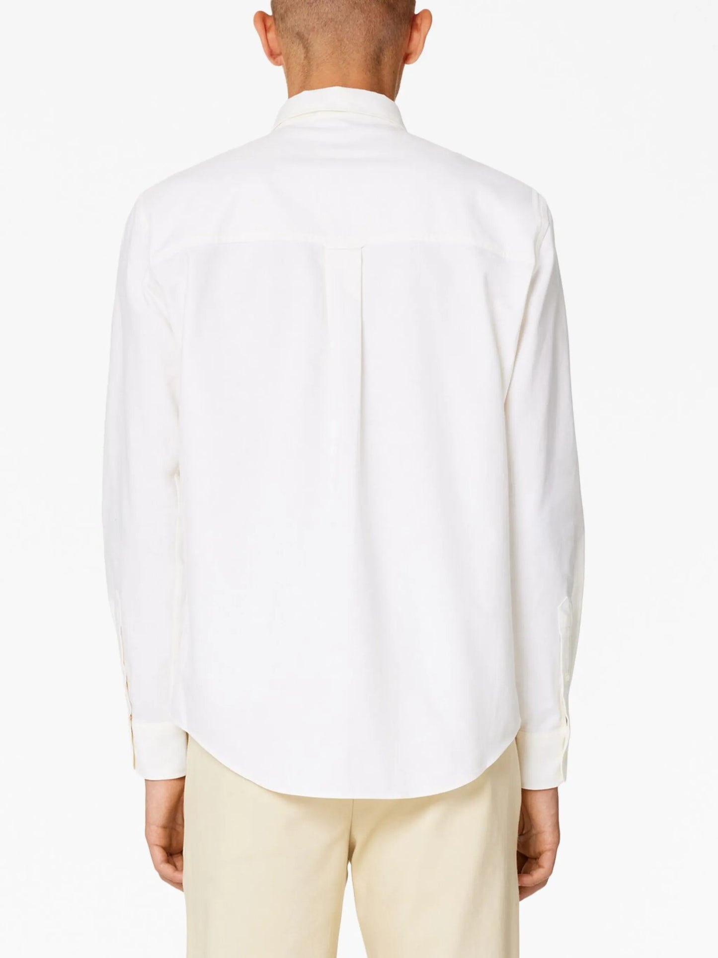 embroidered-logo poplin shirt