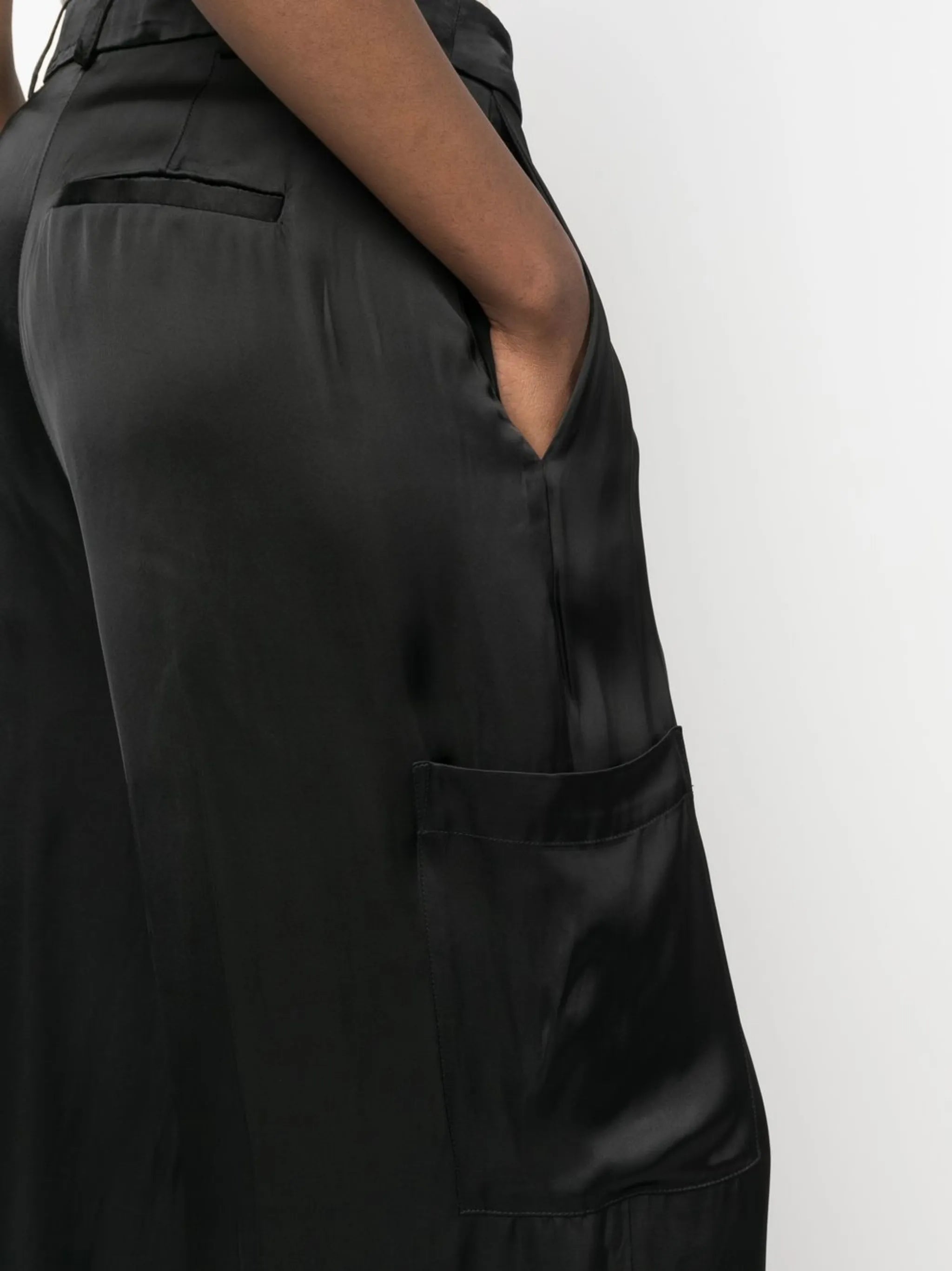 satin cargo trousers