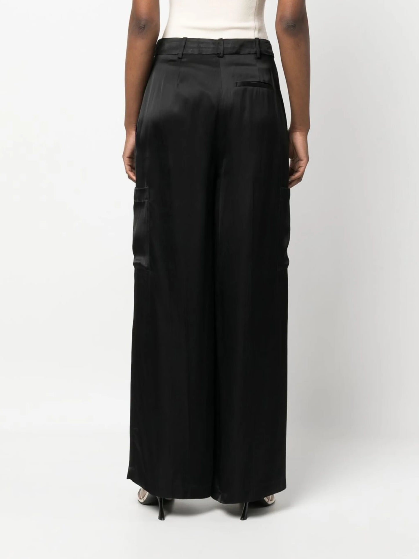 satin cargo trousers