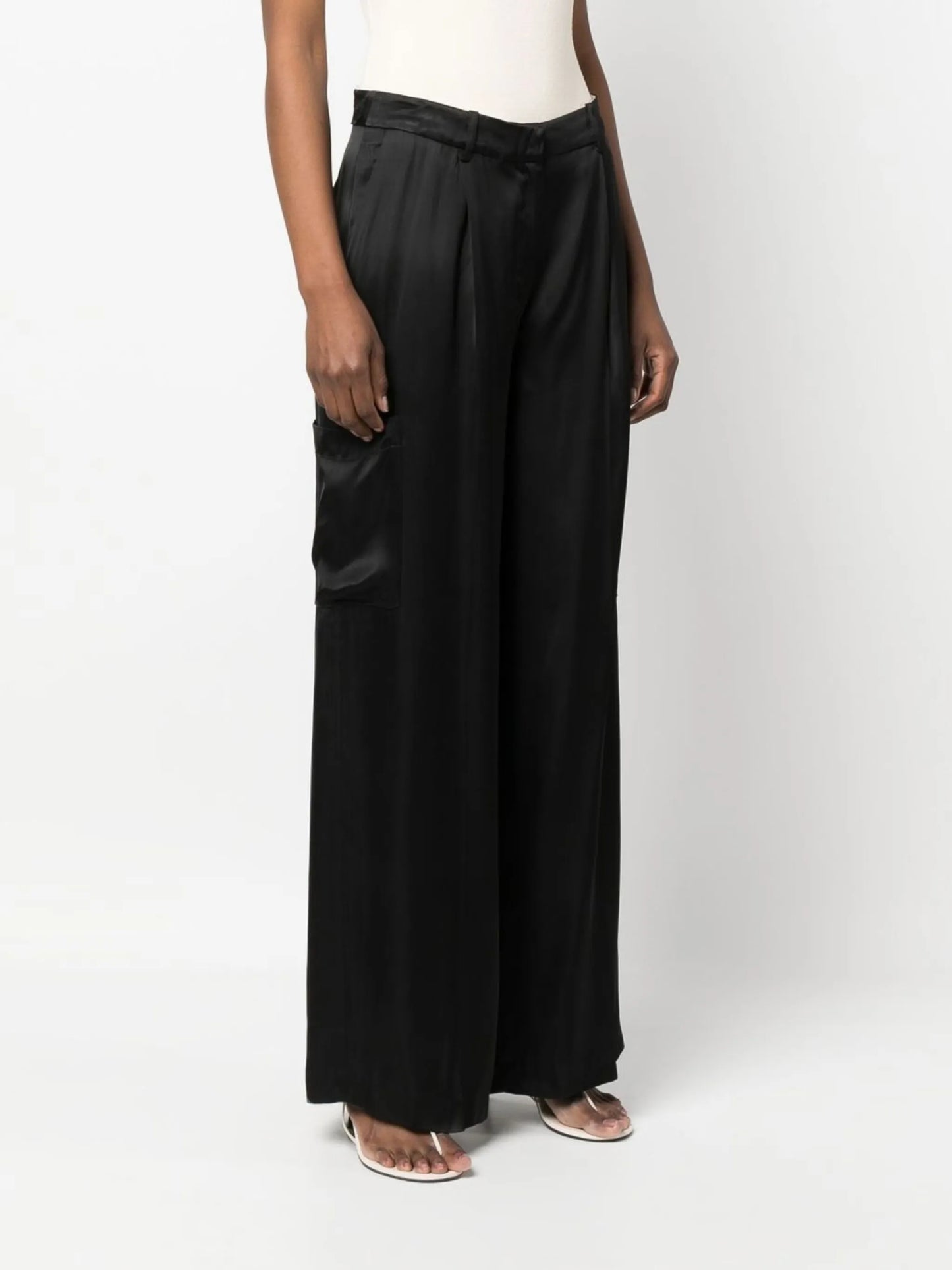 satin cargo trousers