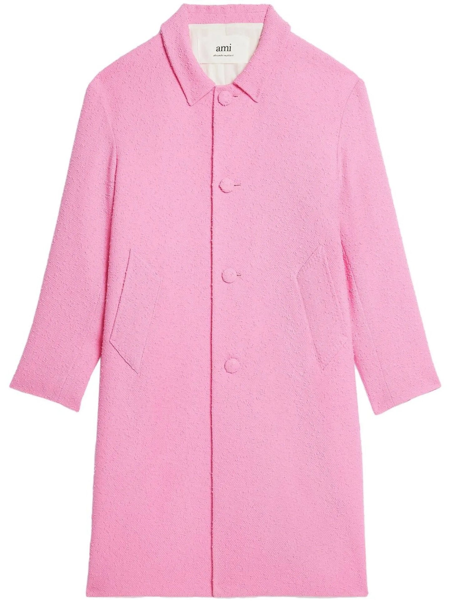 tweed single-breasted coat