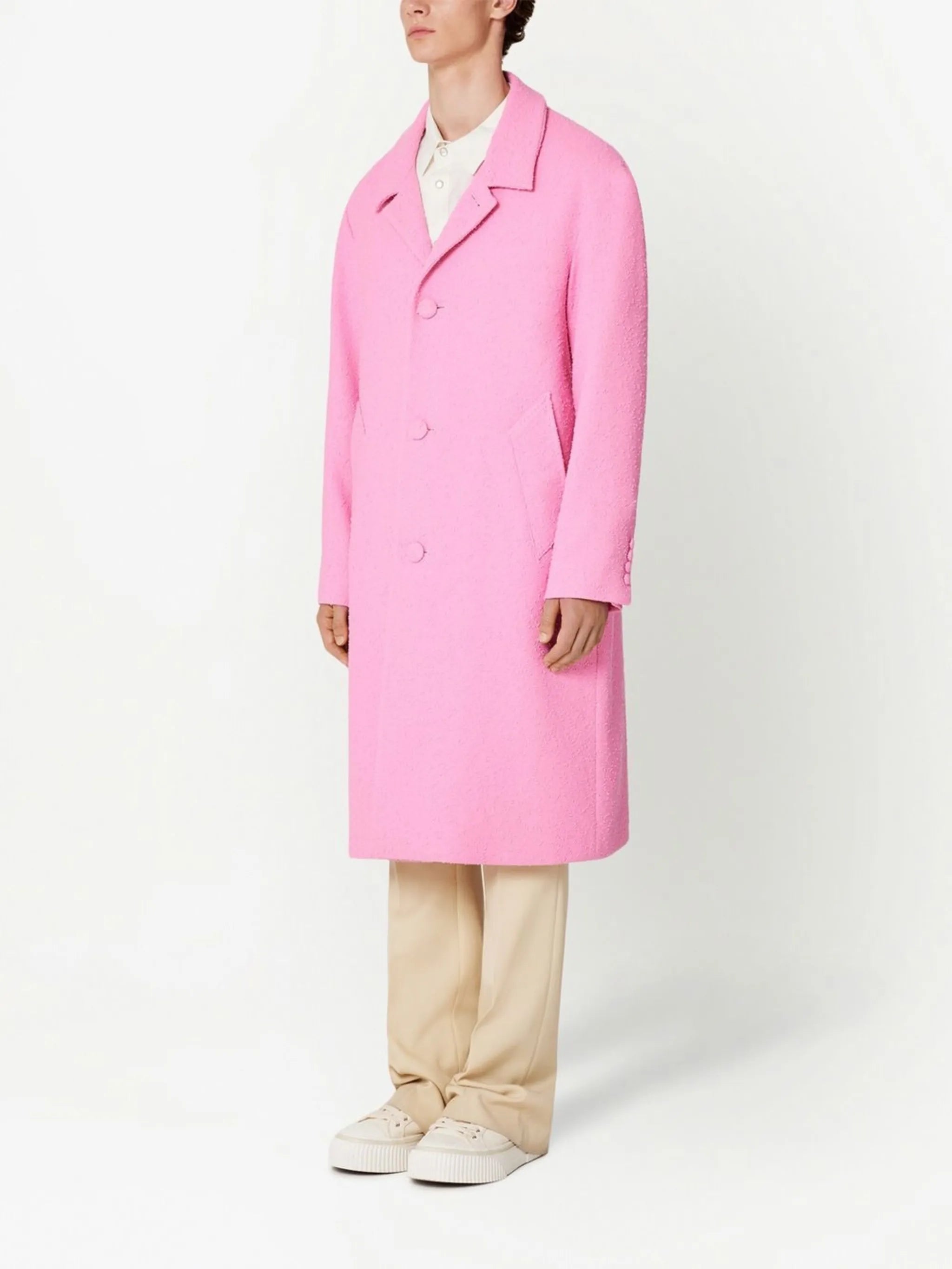tweed single-breasted coat