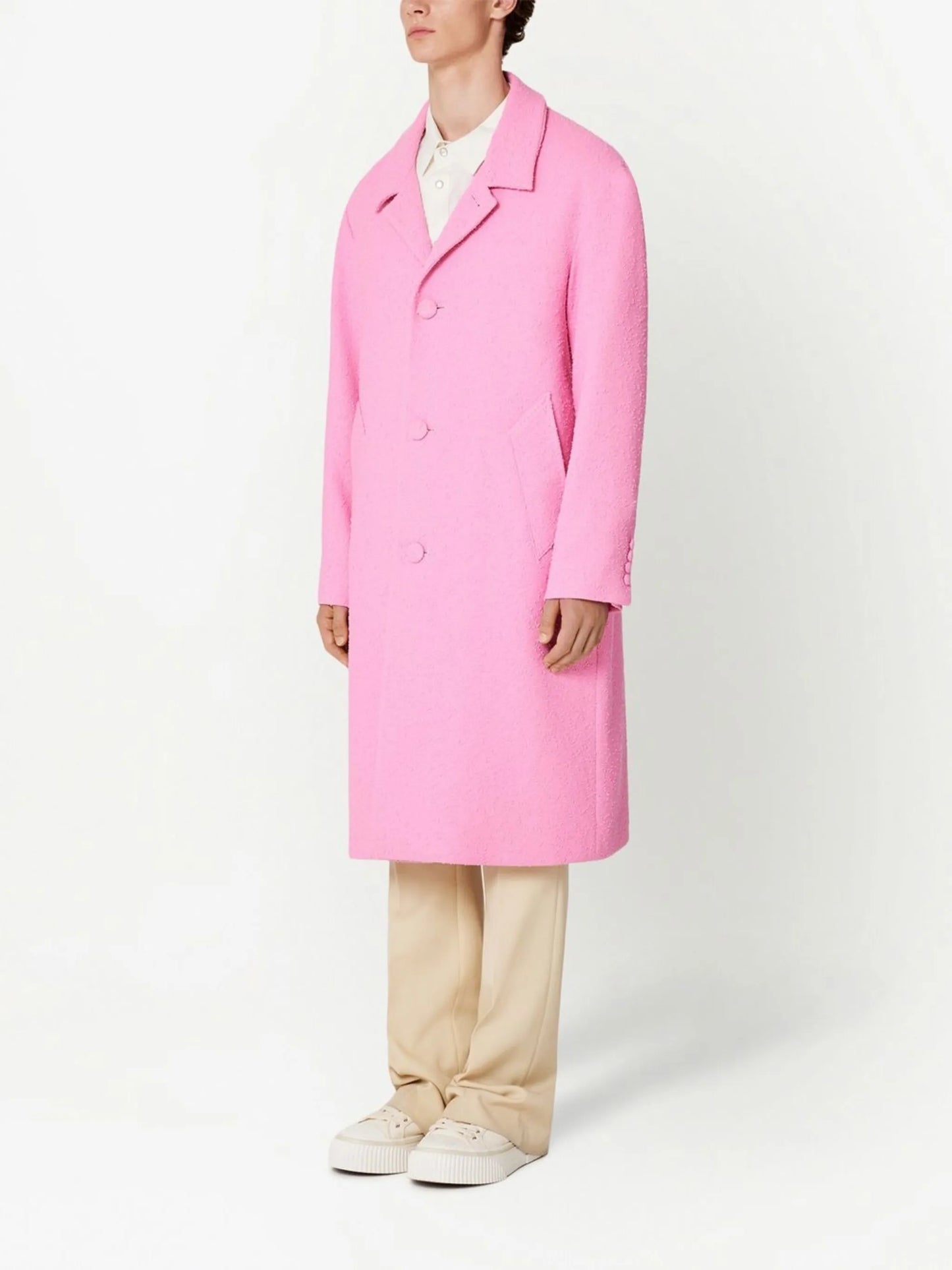 tweed single-breasted coat