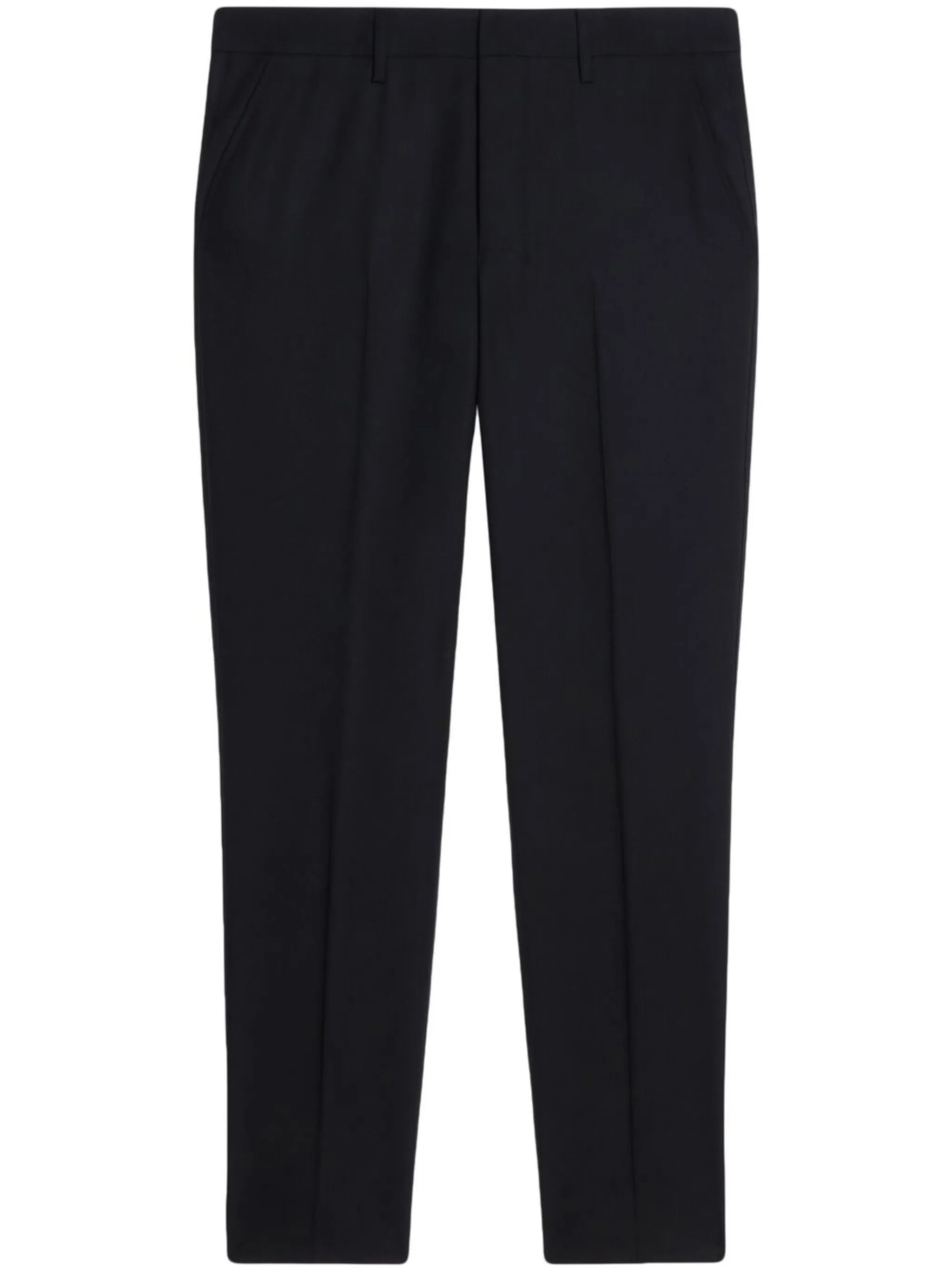 pressed crease tailored trousers