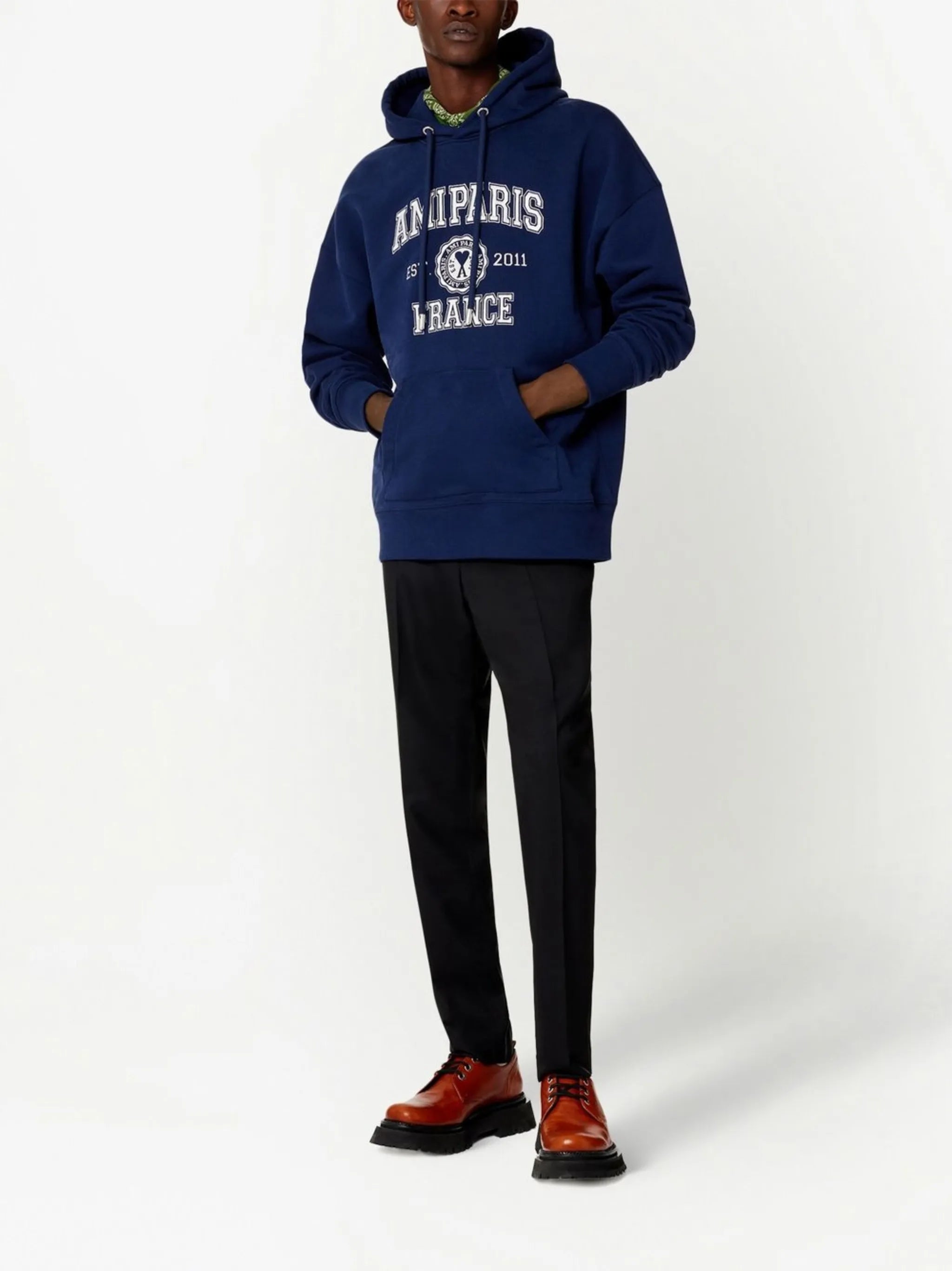 pressed crease tailored trousers