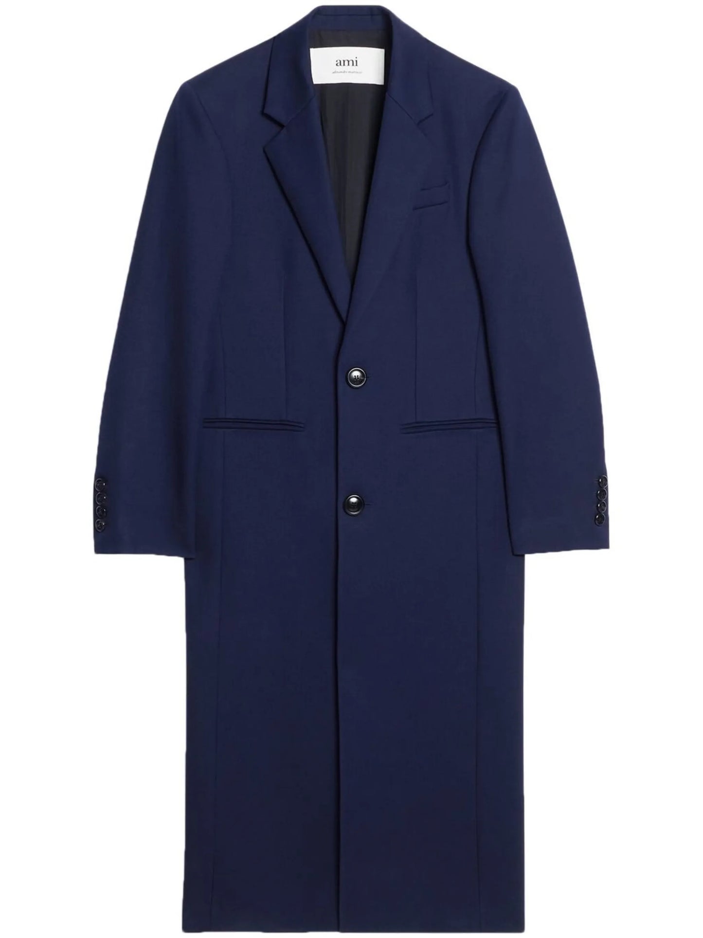 single-breasted tailored coat