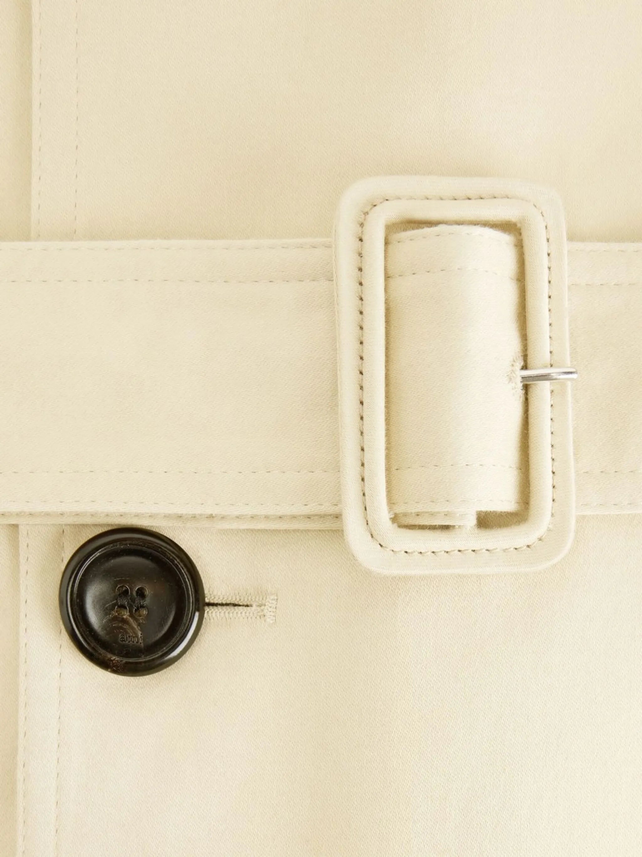 belted double-breasted trench coat