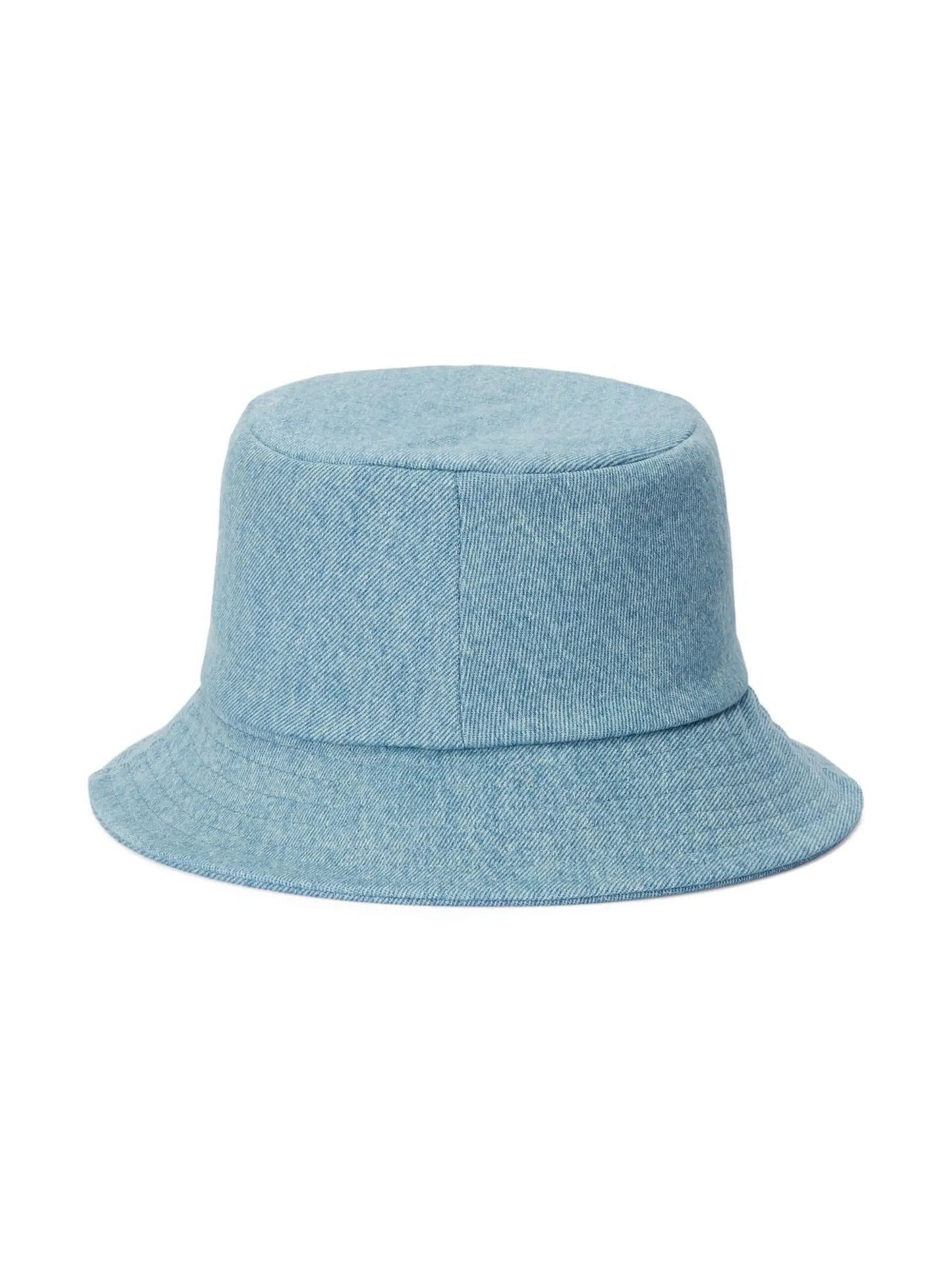 embroidered-logo denim bucket hat