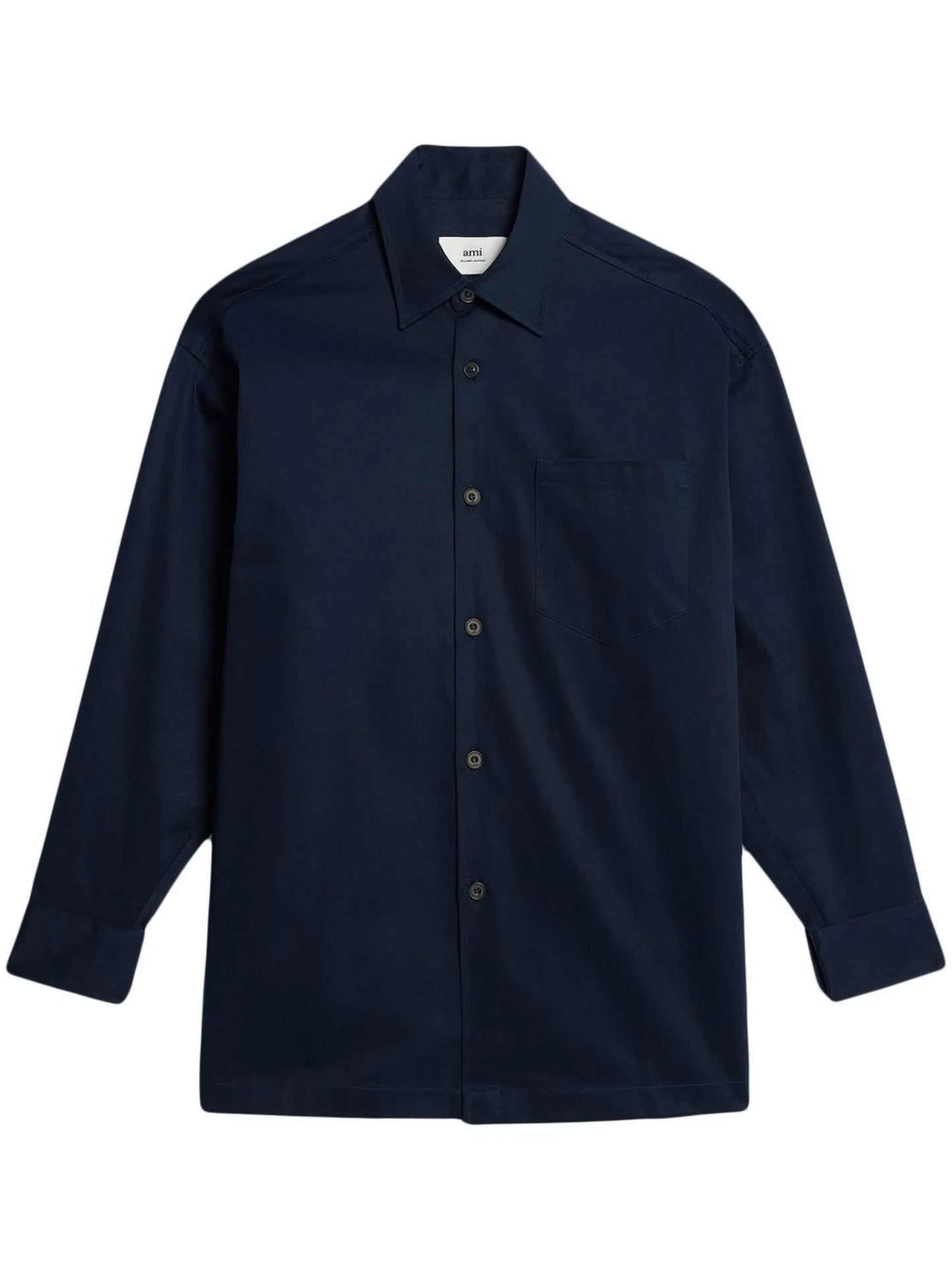 logo-print button-front shirt