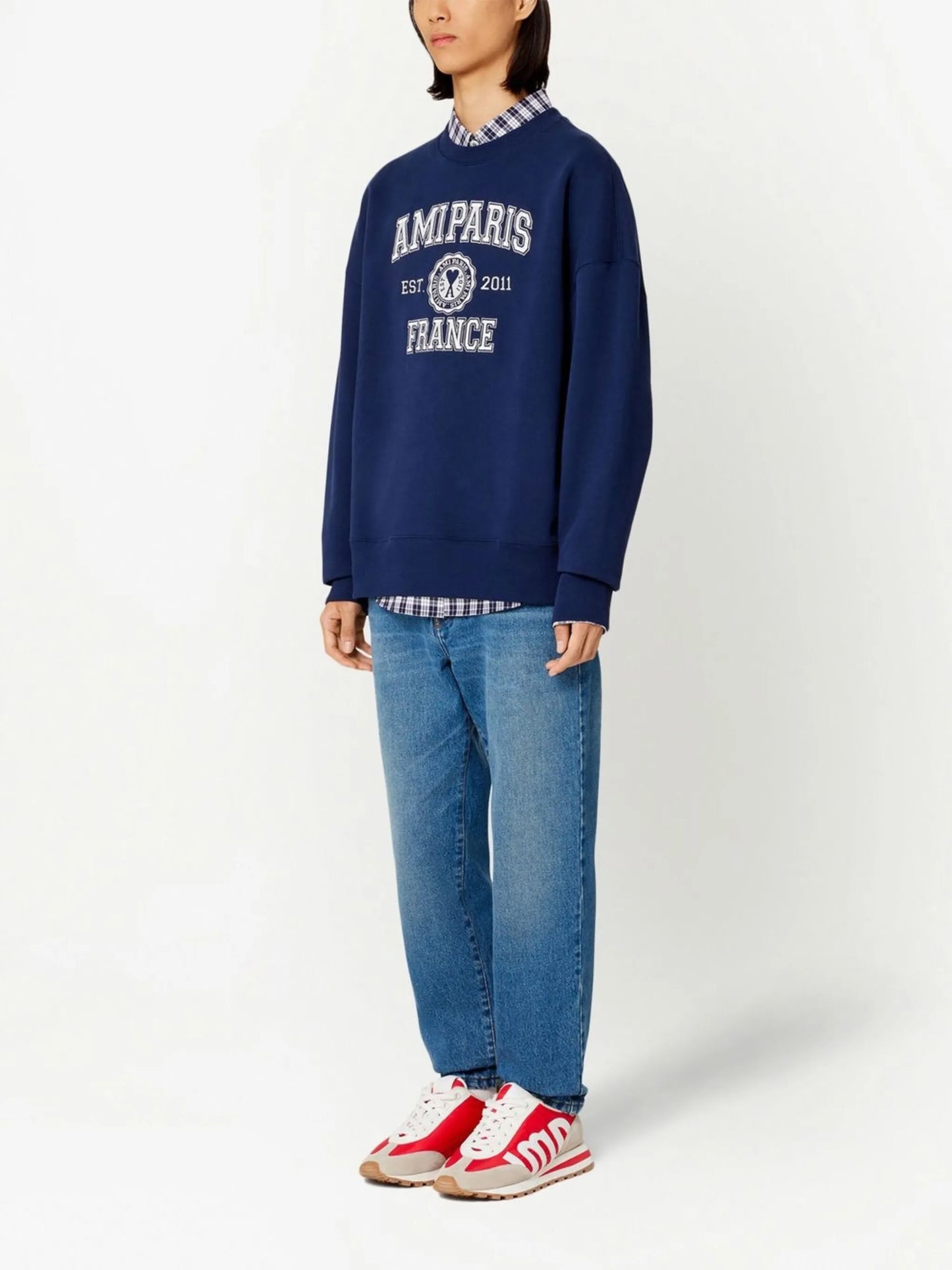 logo-embroidered cotton sweatshirt