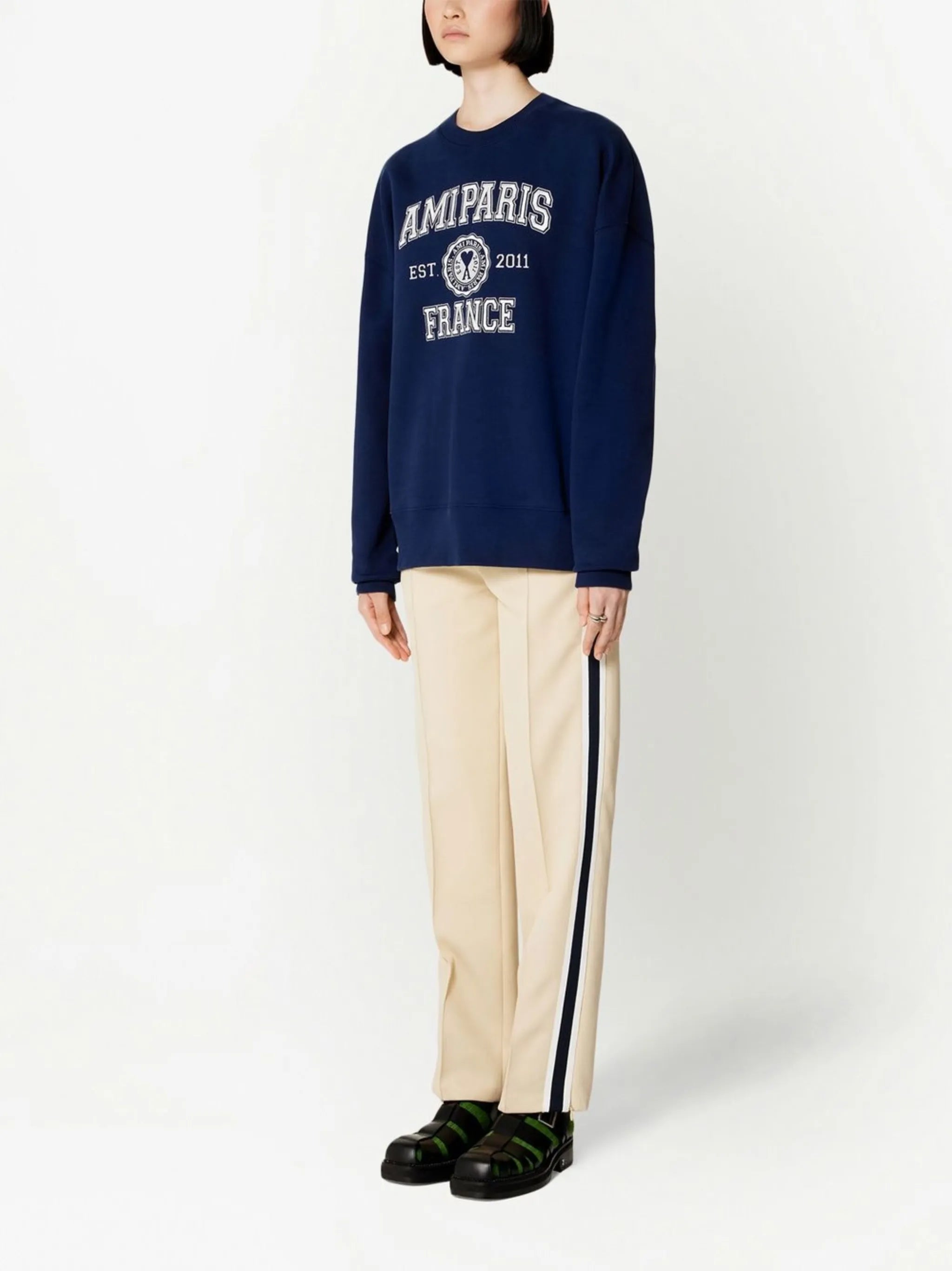 logo-embroidered cotton sweatshirt