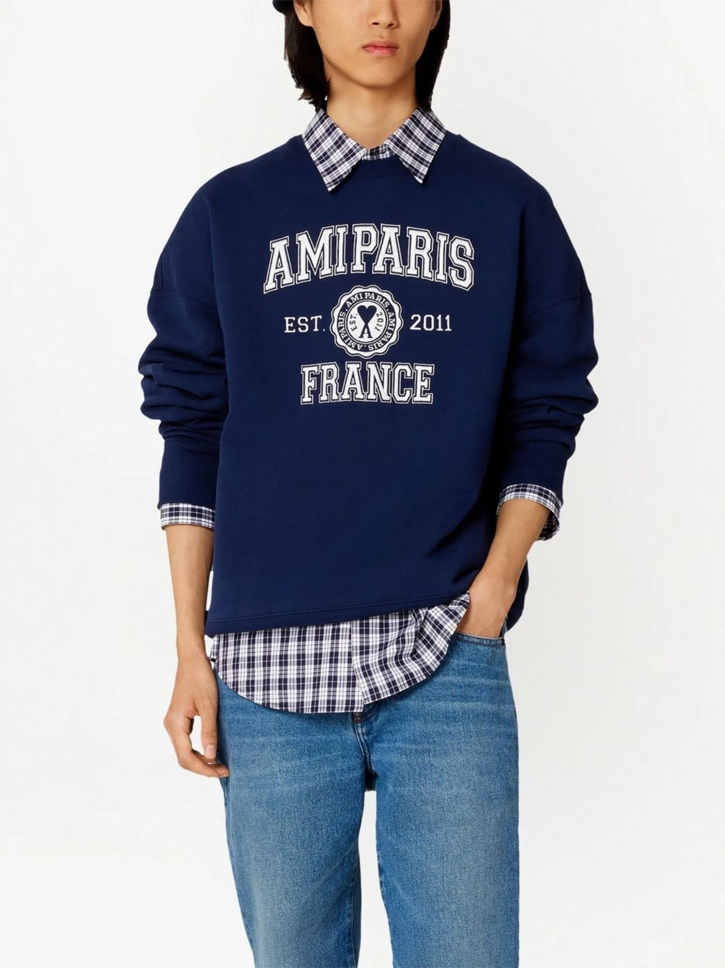 logo-embroidered cotton sweatshirt