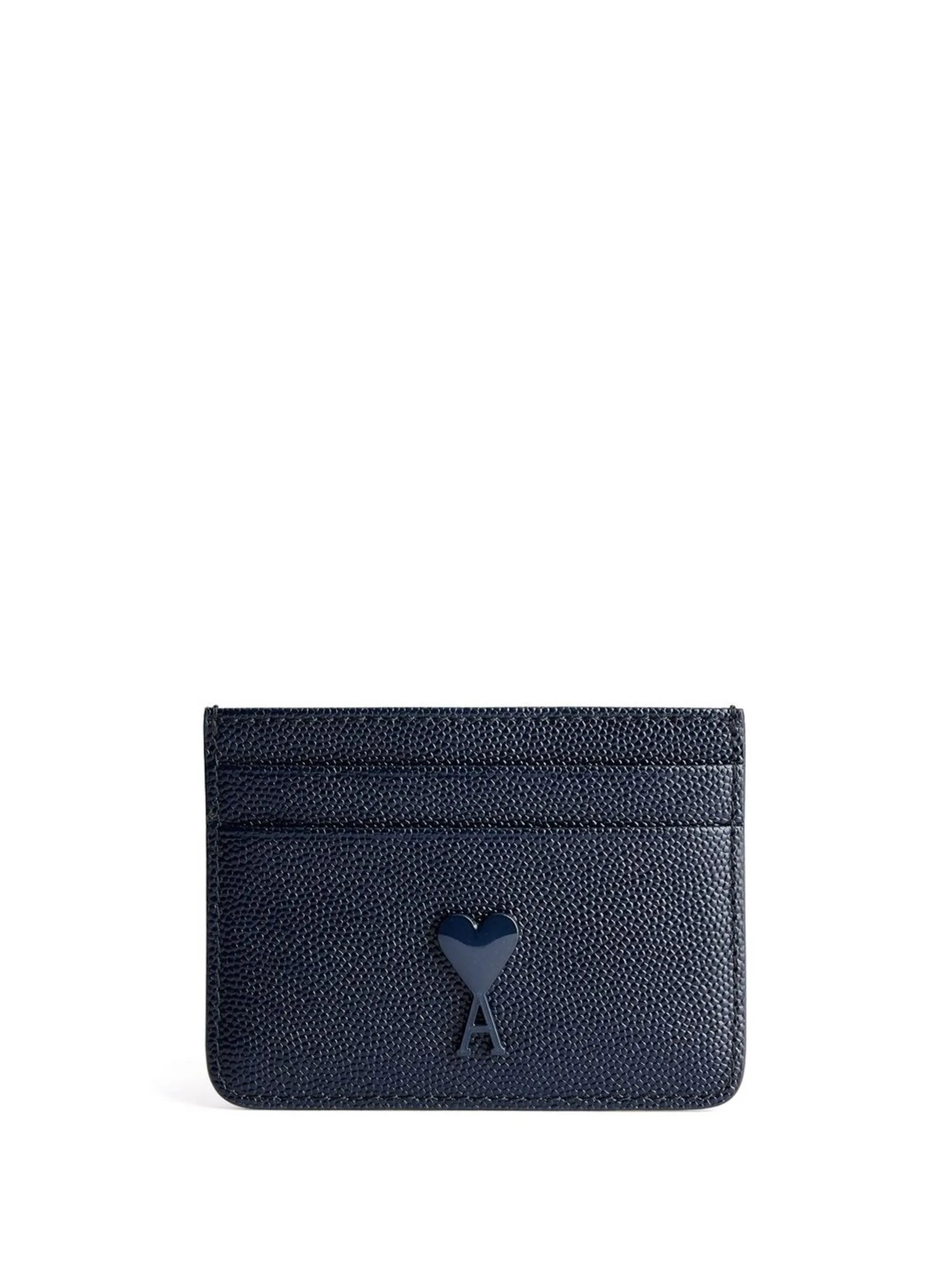 monogram-detail pebbled leather cardholder