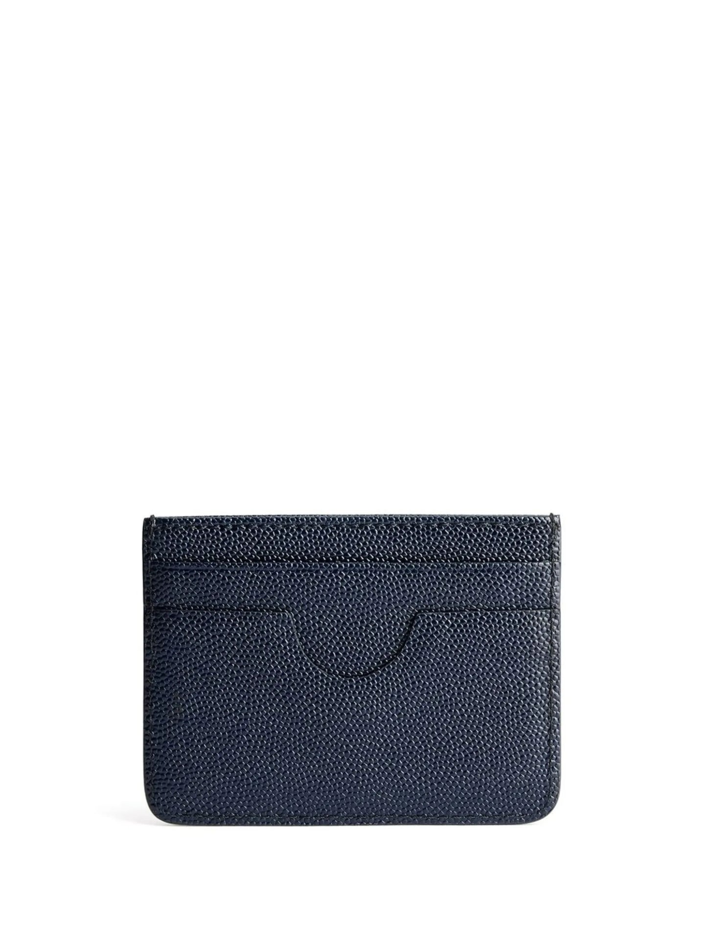 monogram-detail pebbled leather cardholder