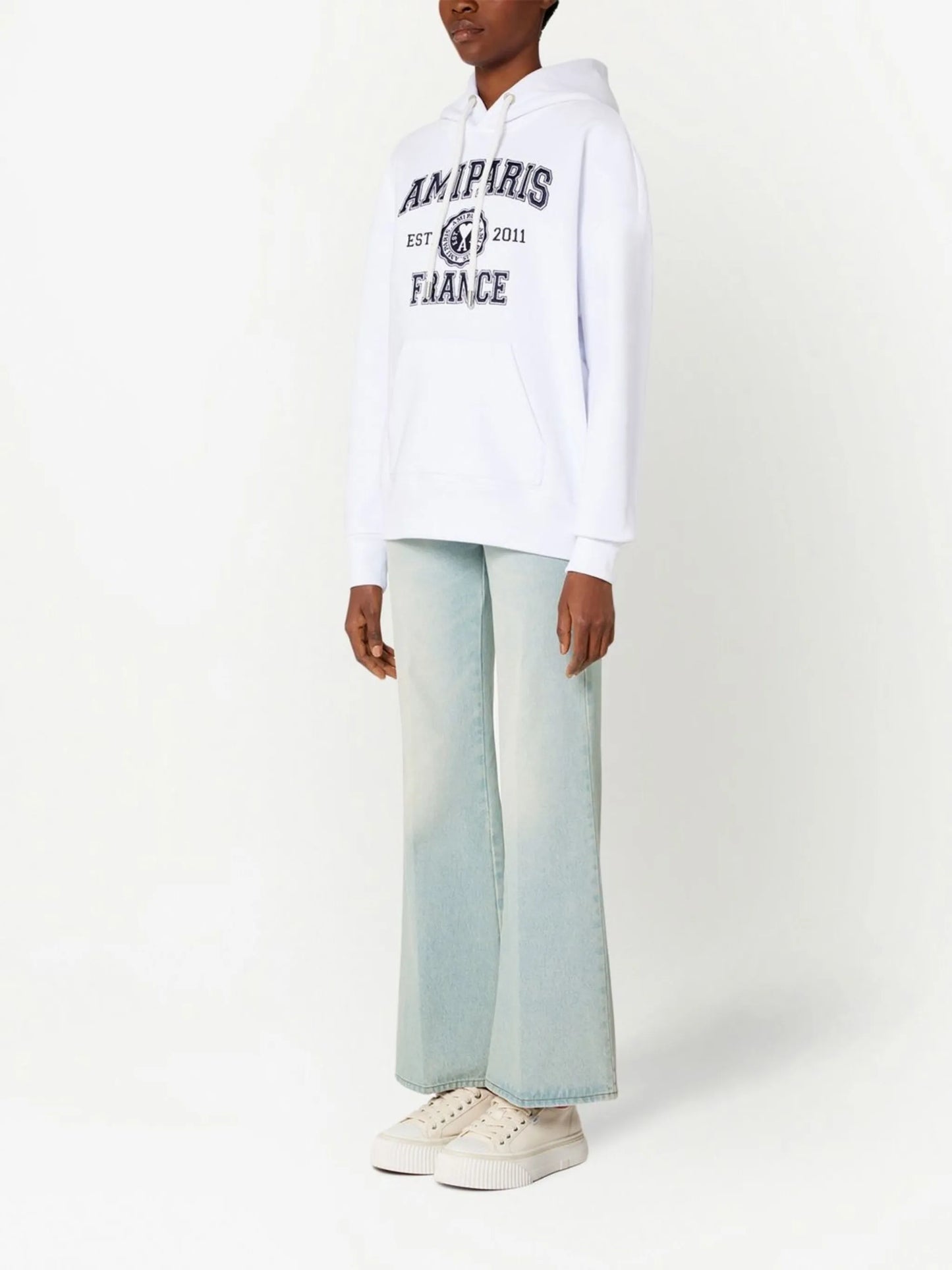 logo-print drawstring hoodie