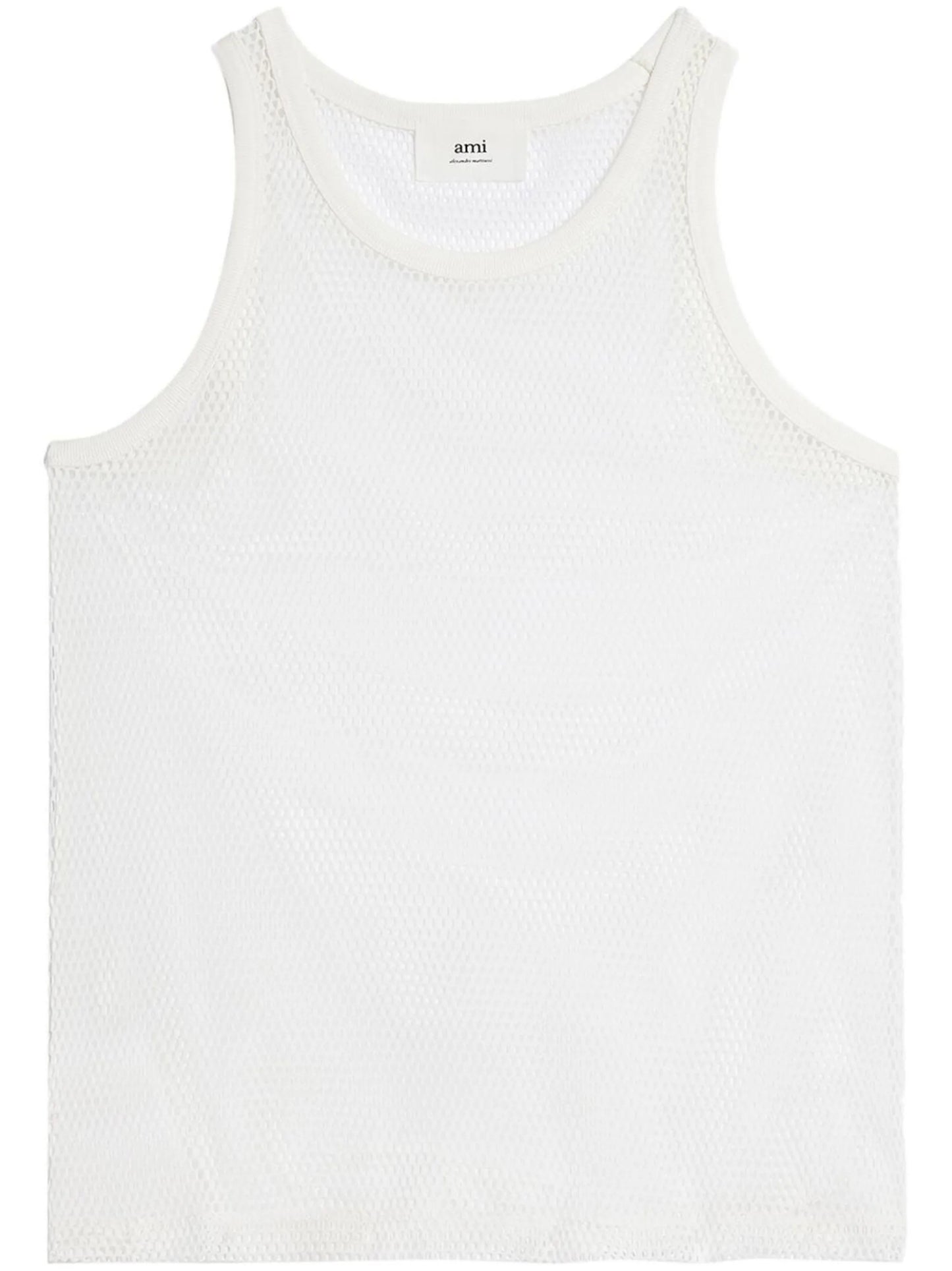 sleeveless open-knit tank top